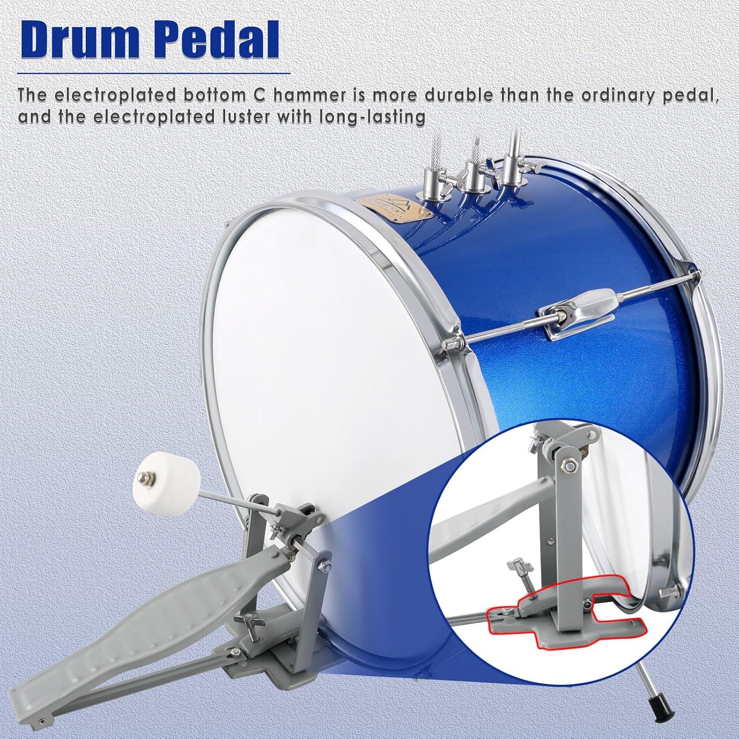 EASTROCK Juego de Batería Junior 3 Piezas 35,5 cm Azul