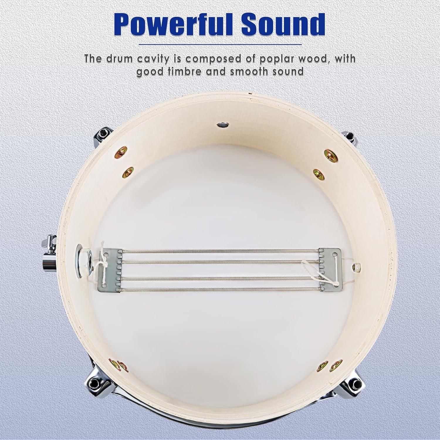 EASTROCK Juego de Batería Junior 3 Piezas 35,5 cm Azul