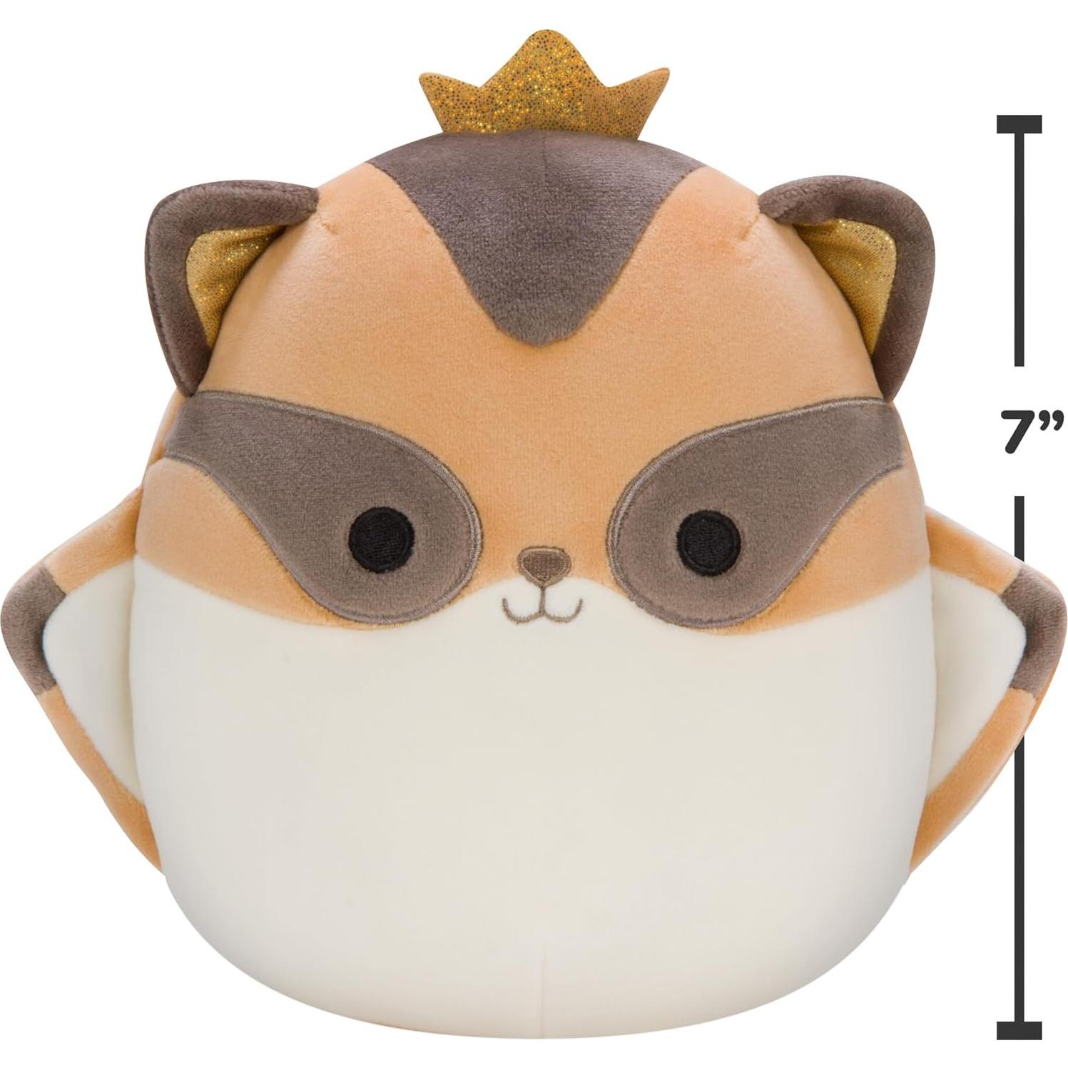 Squishmallows Original 7-Inch Fantasy Box Set – Eyk Lime Green Dragon, Gala Teal and Pink Griffin, Minya Purple Galaxy Mushroom, Ziv Sugar Glider with Crown – Official Jazwares Plush (Little)