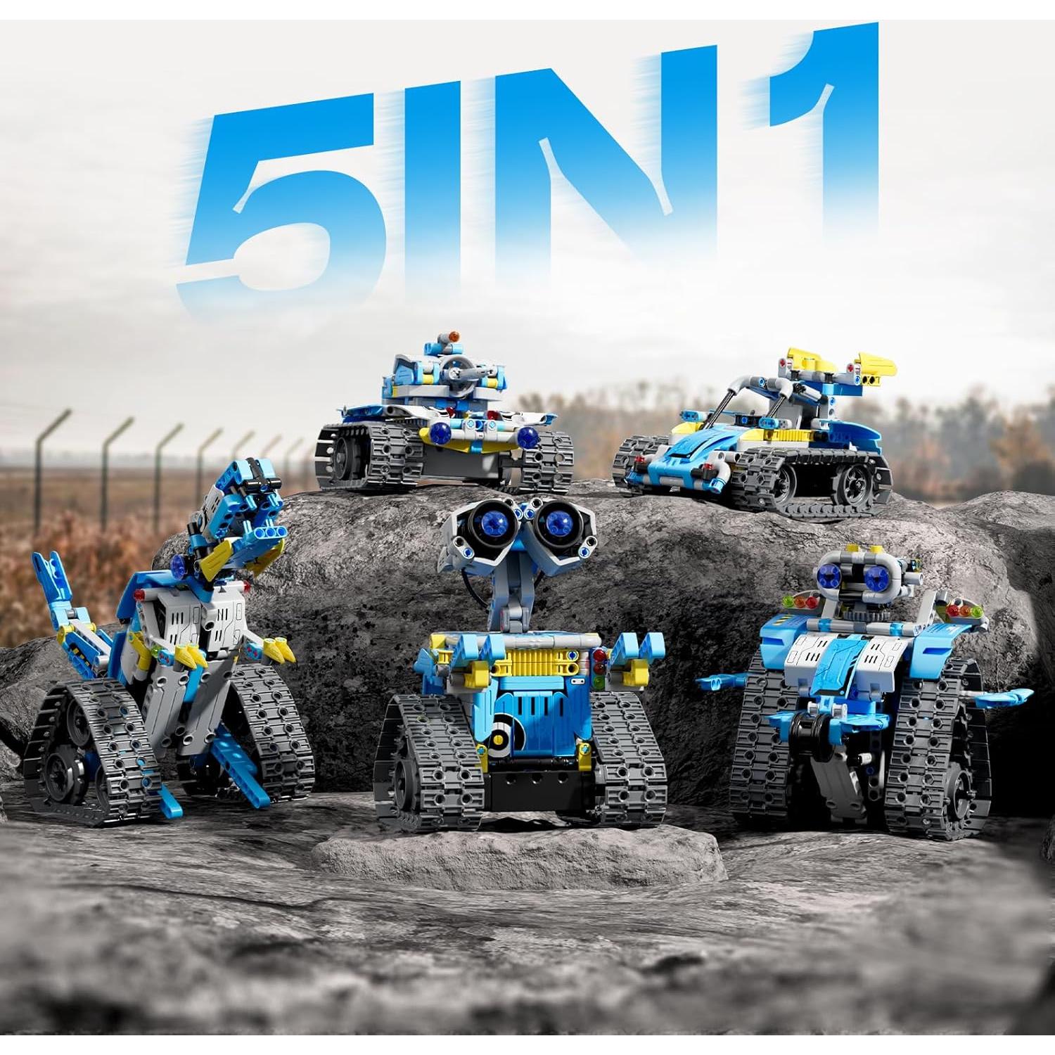 Kit de Robots Mibido 5en1 Control Remoto y App STEM