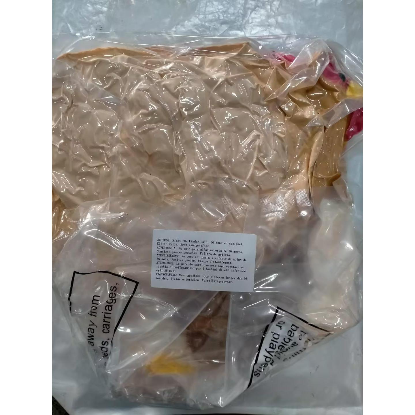 Juguete de peluche gallina Skylety con 6 piezas y cremallera