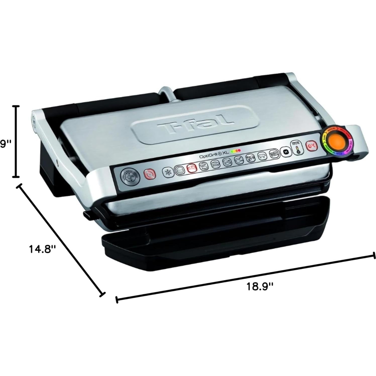 Parrilla Eléctrica T-Fal OptiGrill XL 6 Porciones 9 Modos