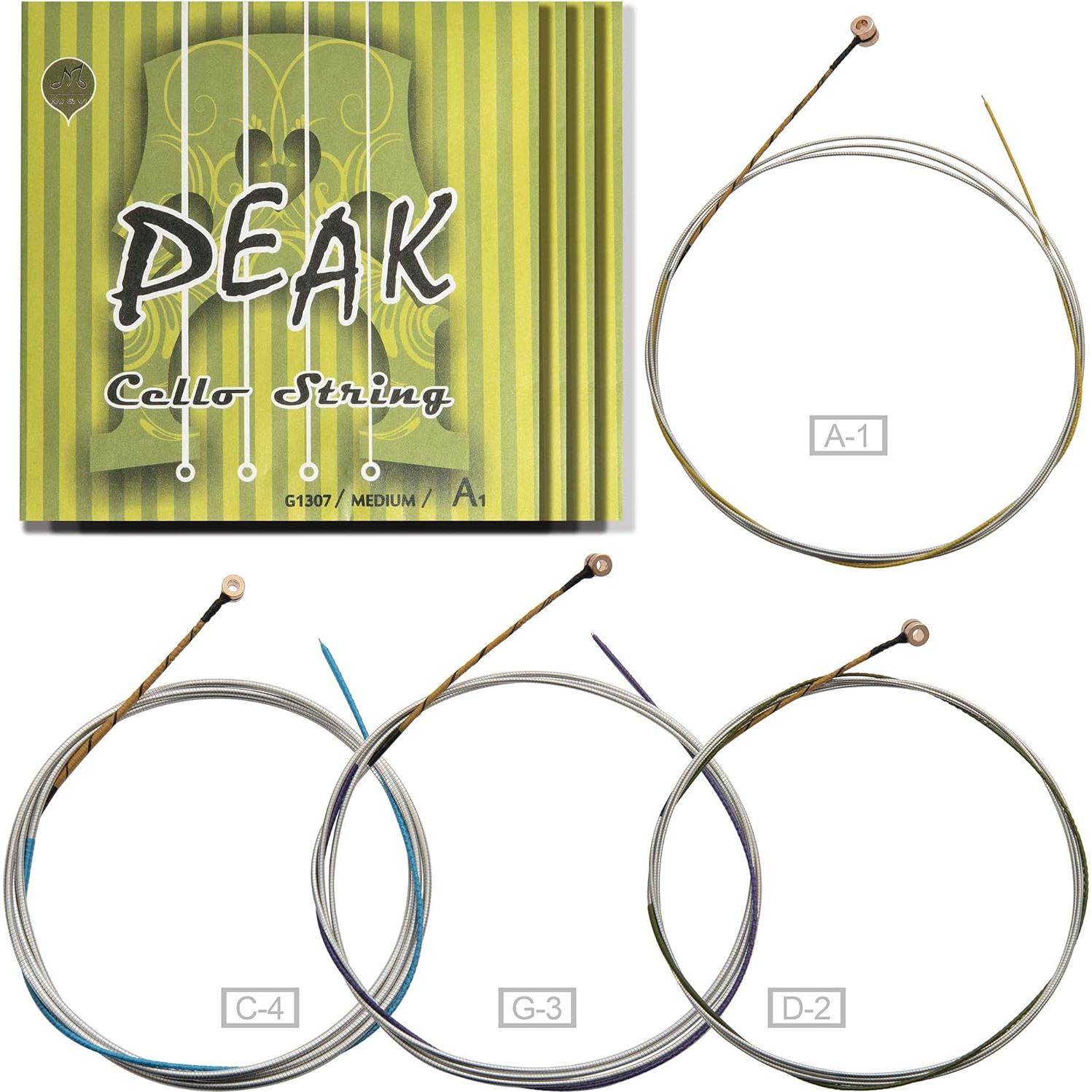 Cuerdas de Violonchelo MIVI PEAK 4/4 Acero Alemán Juego Completo