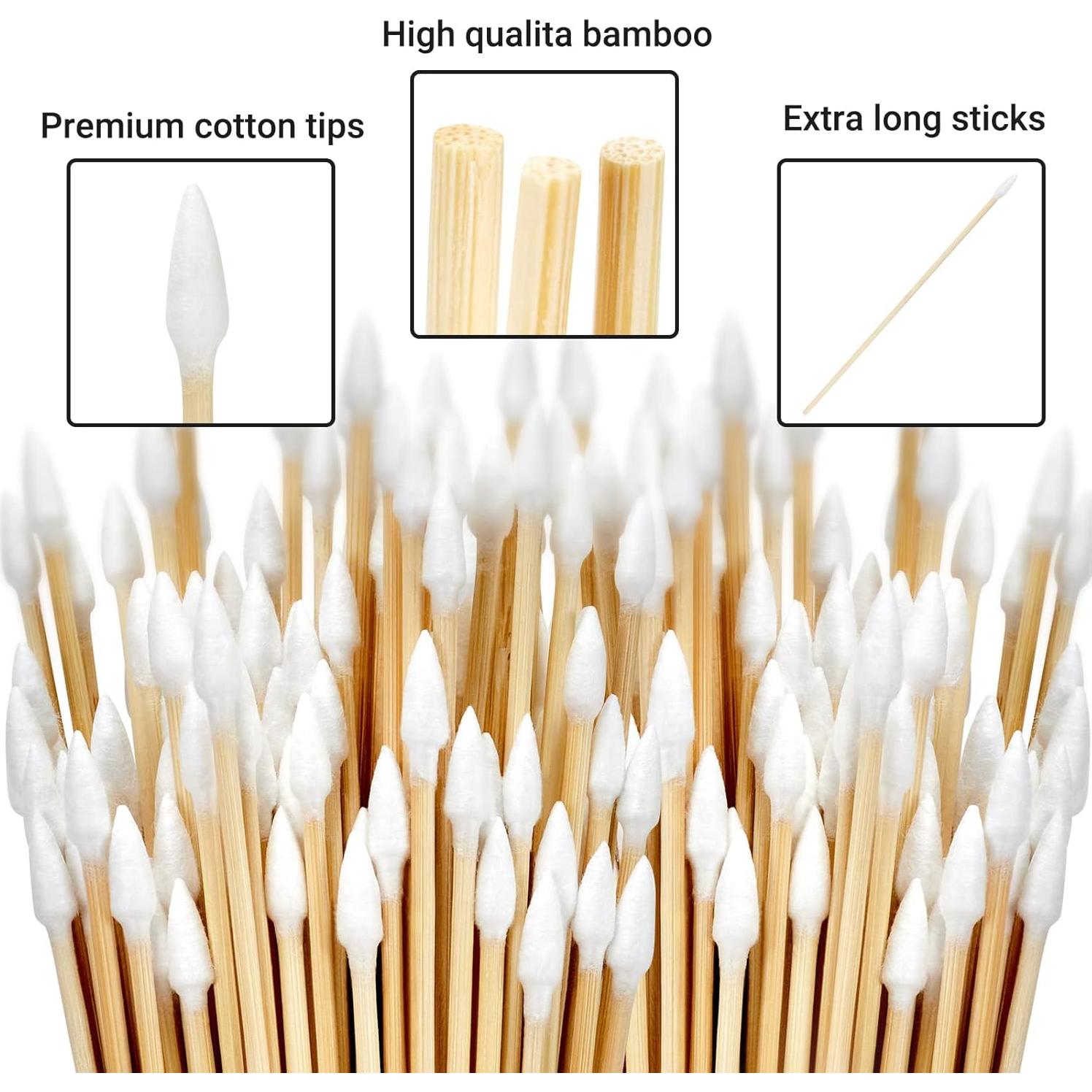 Bastones de Algodón Guntechkit 15.24 cm Punta Afilada 1000 Pcs