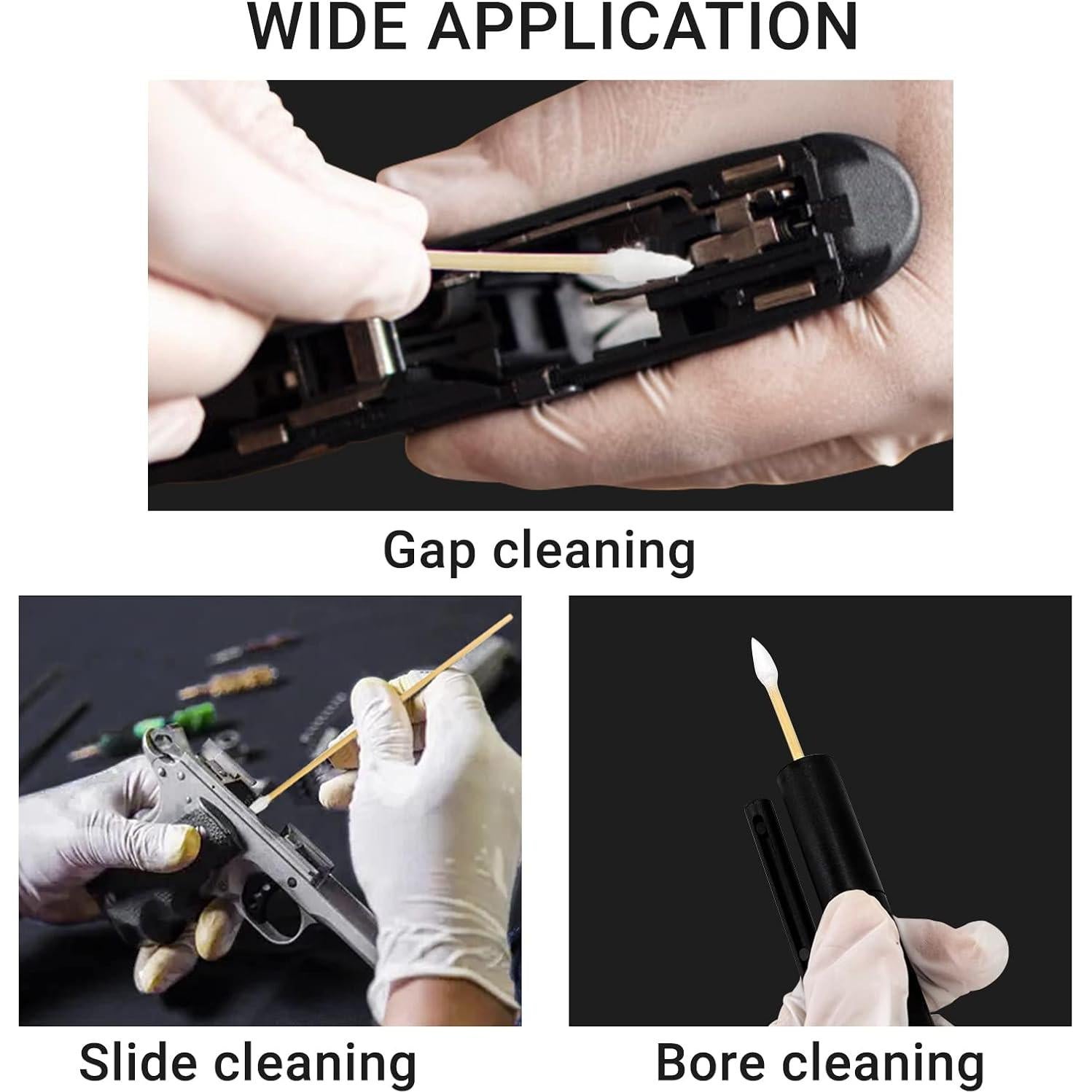 Bastones de Algodón Guntechkit 15.24 cm Punta Afilada 1000 Pcs