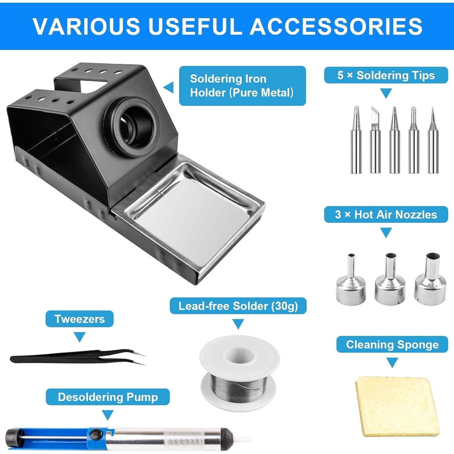 Estación de Soldadura 2 en 1 Beaiguna SS-001, 700W, Control Preciso