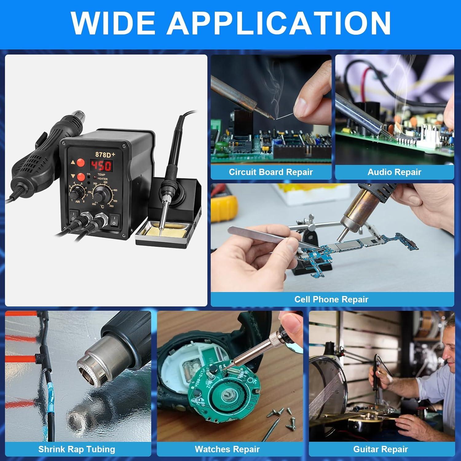 Estación de Soldadura 2 en 1 Beaiguna SS-001, 700W, Control Preciso