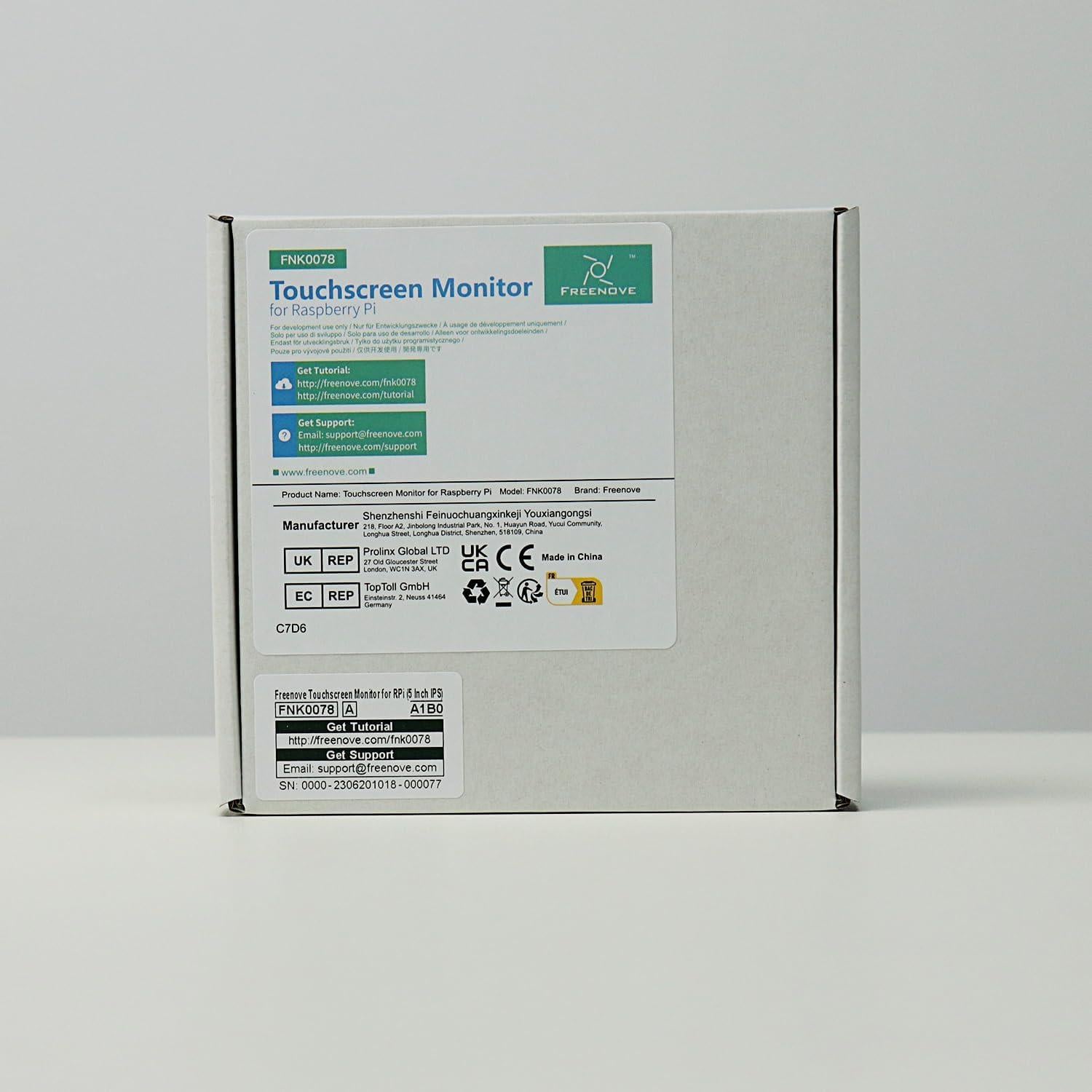 Monitor Táctil 5" FREENOVE IPS 800x480 para Raspberry Pi