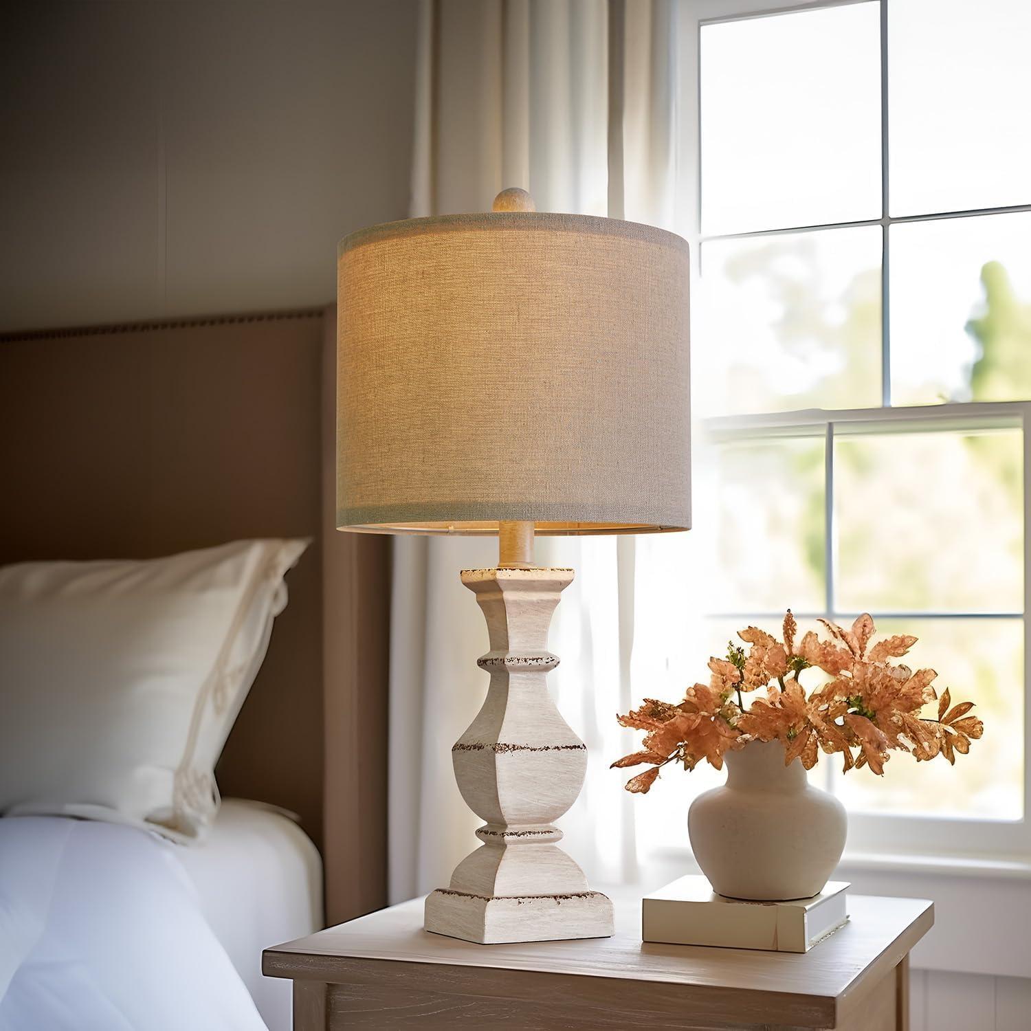 Lámparas de Mesa Retro PoKat - Juego de 2 Beige Antiguo