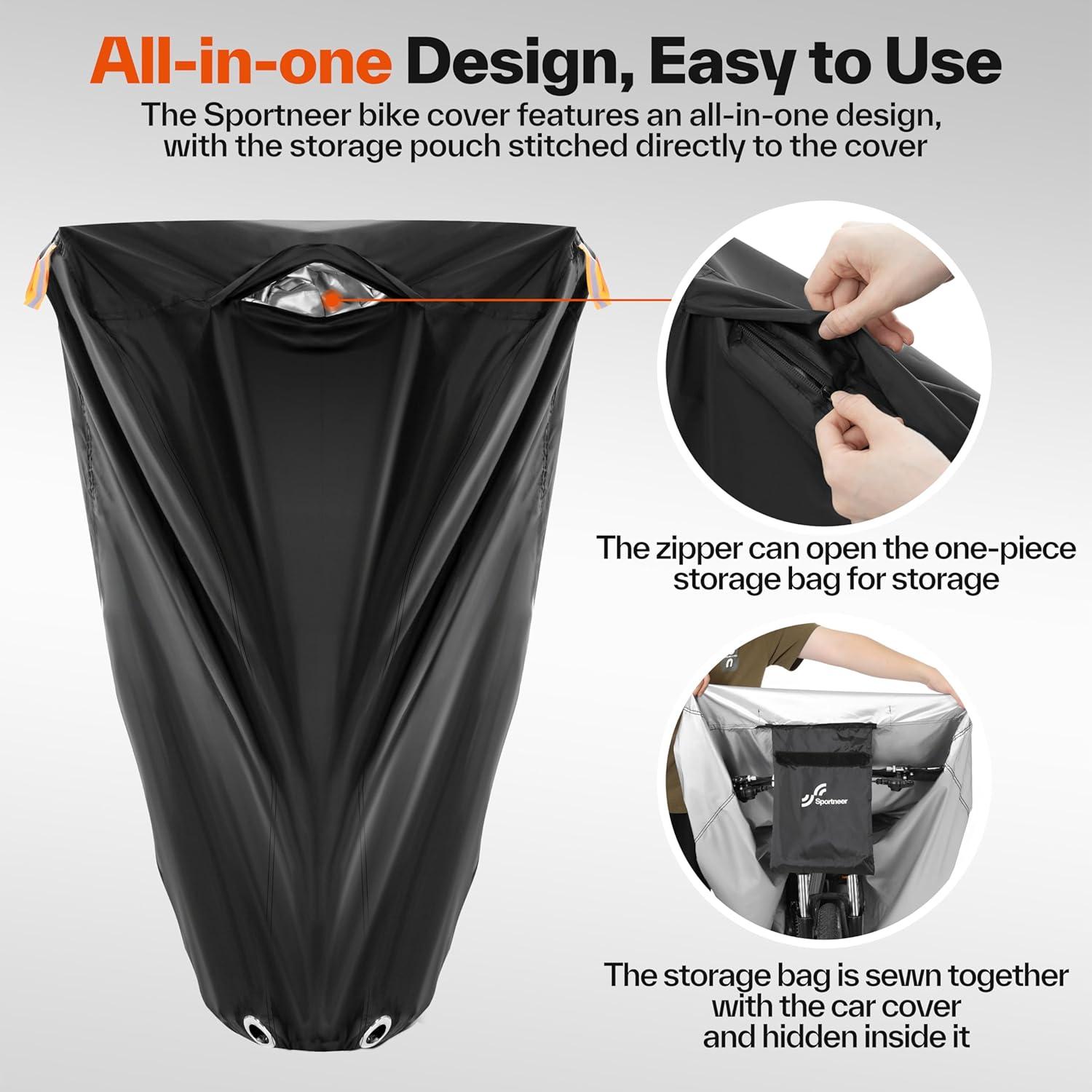 Funda para Bicicleta Sportneer Nylon 210T Impermeable 200x70cm