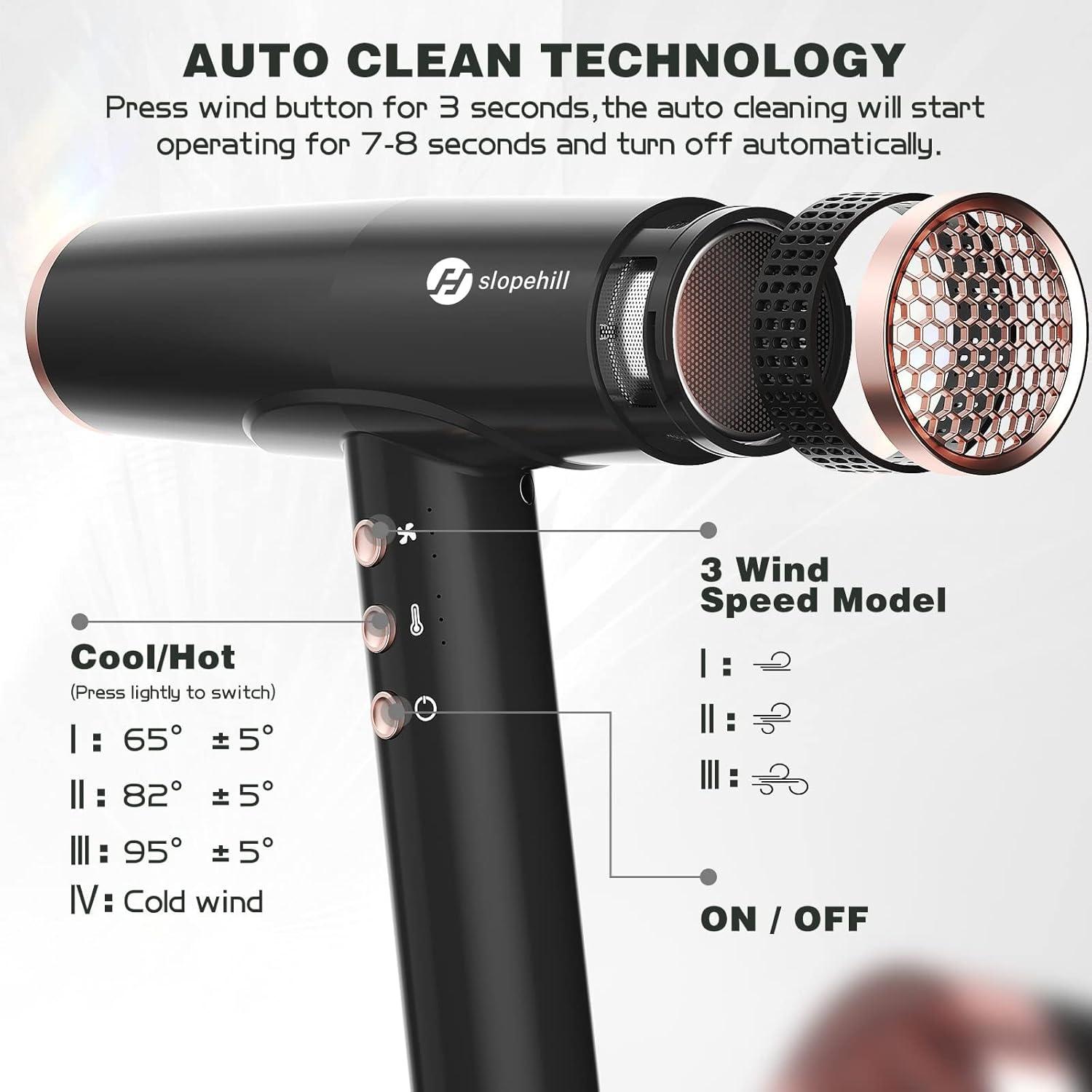 Secador de Pelo Iónico Profesional Slopehill QN8010CE 2000W