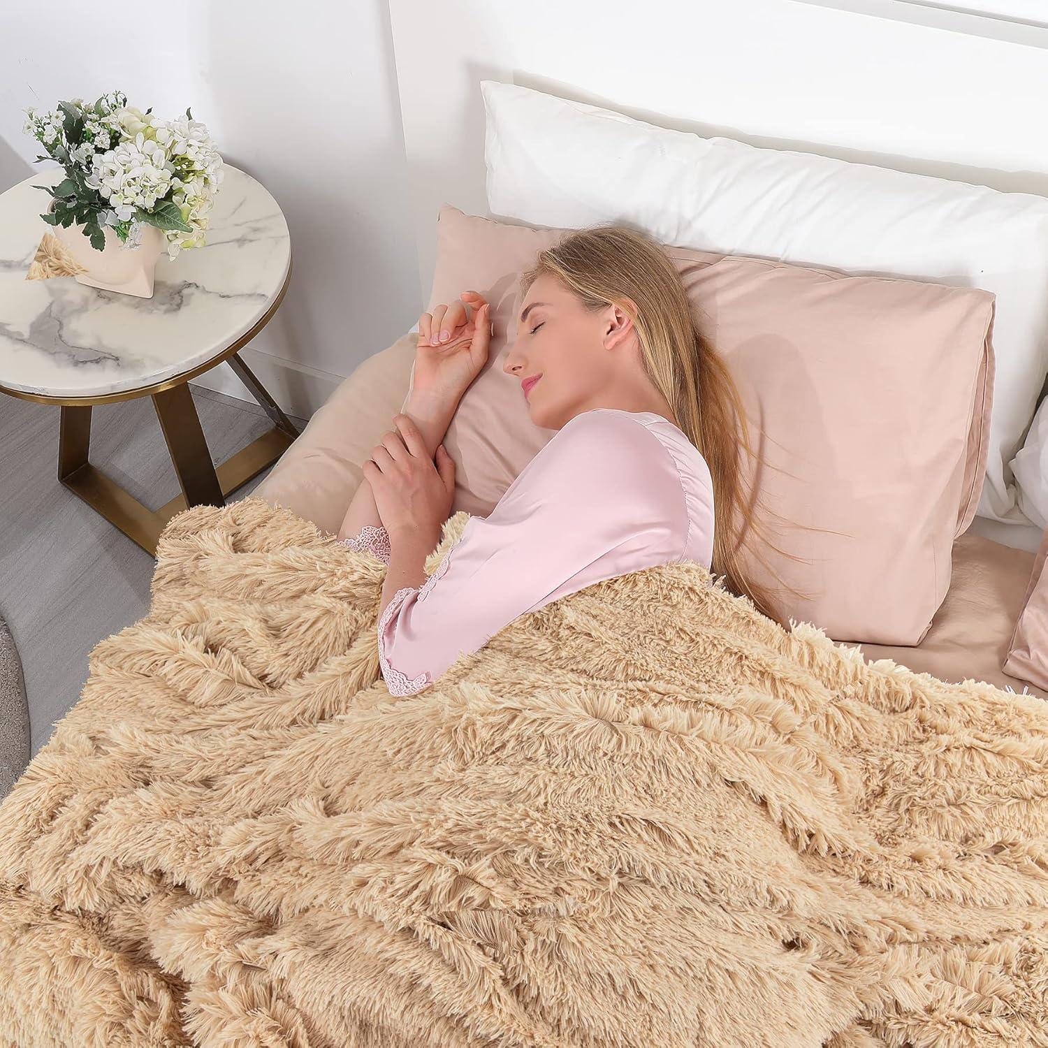 Manta Tuddrom de Microfibra Reversible 130x150 cm Albaricoque