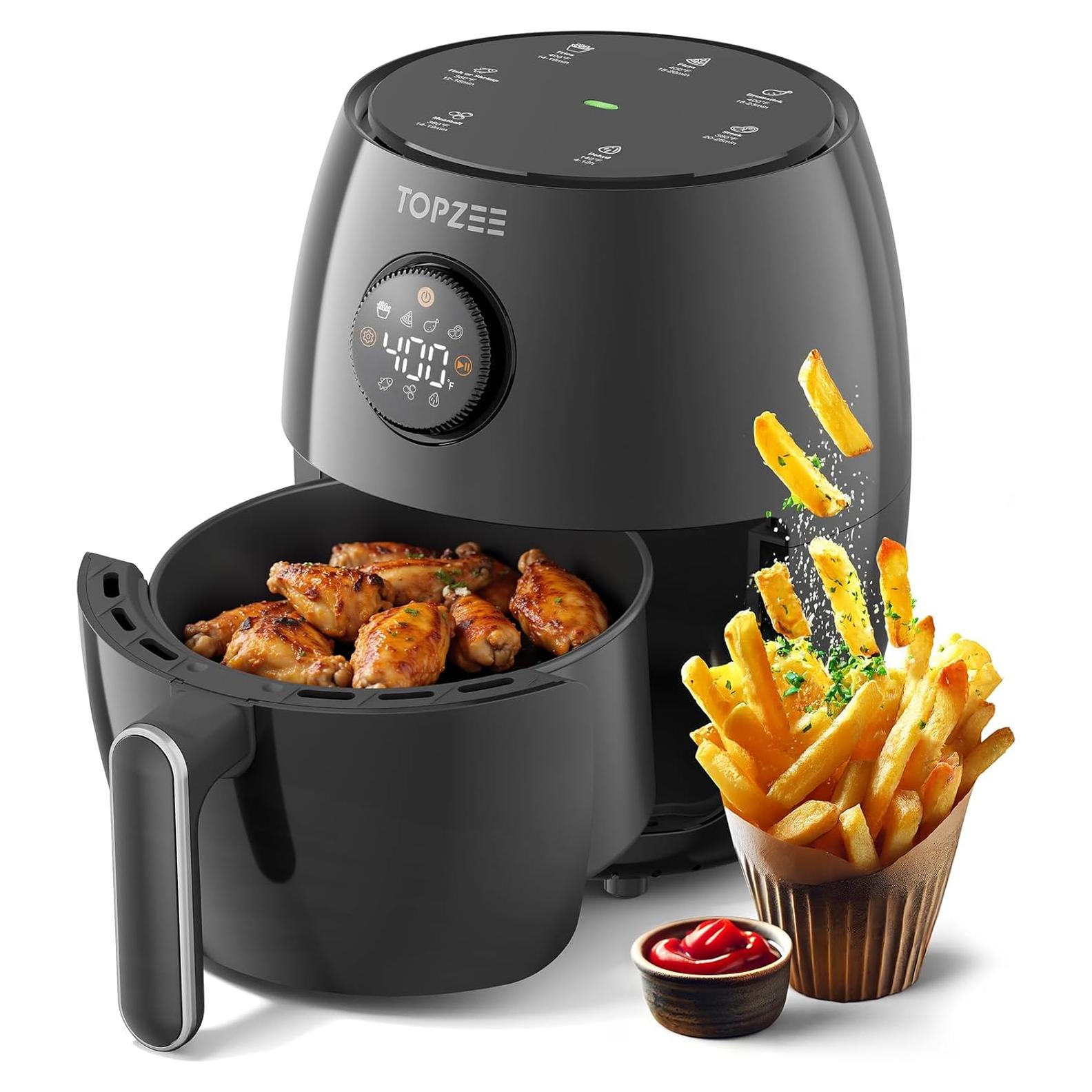 Freidora de Aire TOPZEE 2.1QT Digital Compacta 1000W