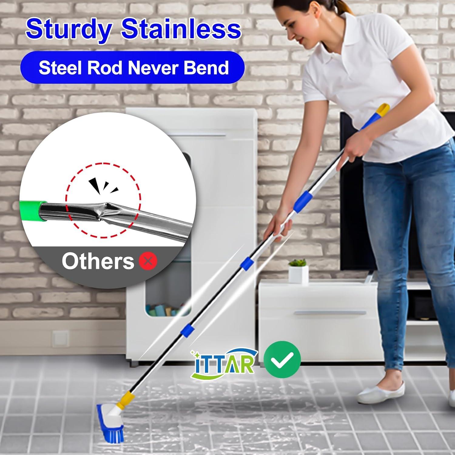 Cepillo de Suelo ITTAR 30 cm Mango Largo Ajustable 2 en 1