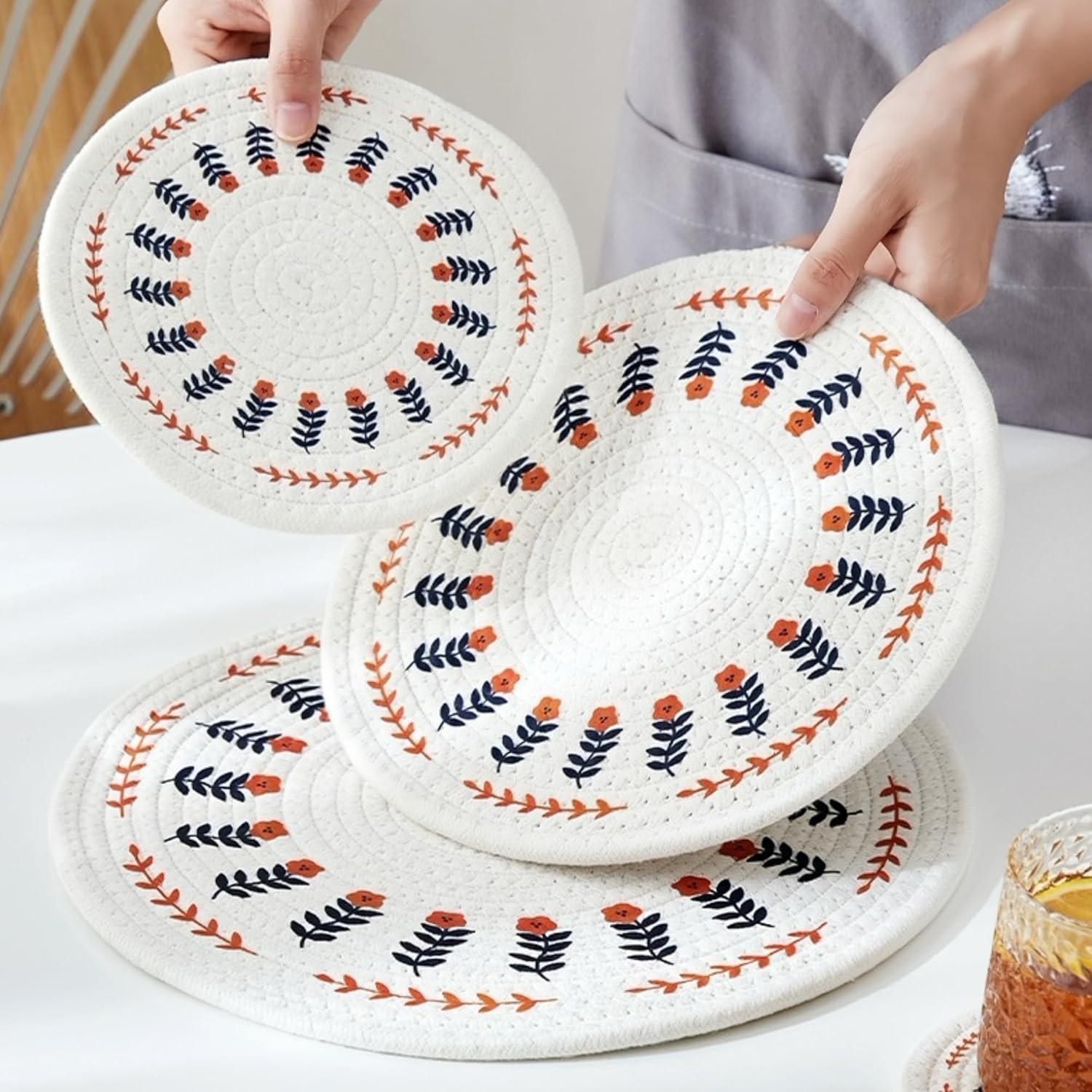 Juego de 4 Manteles Individuales Redondos Koofree 23.9 cm