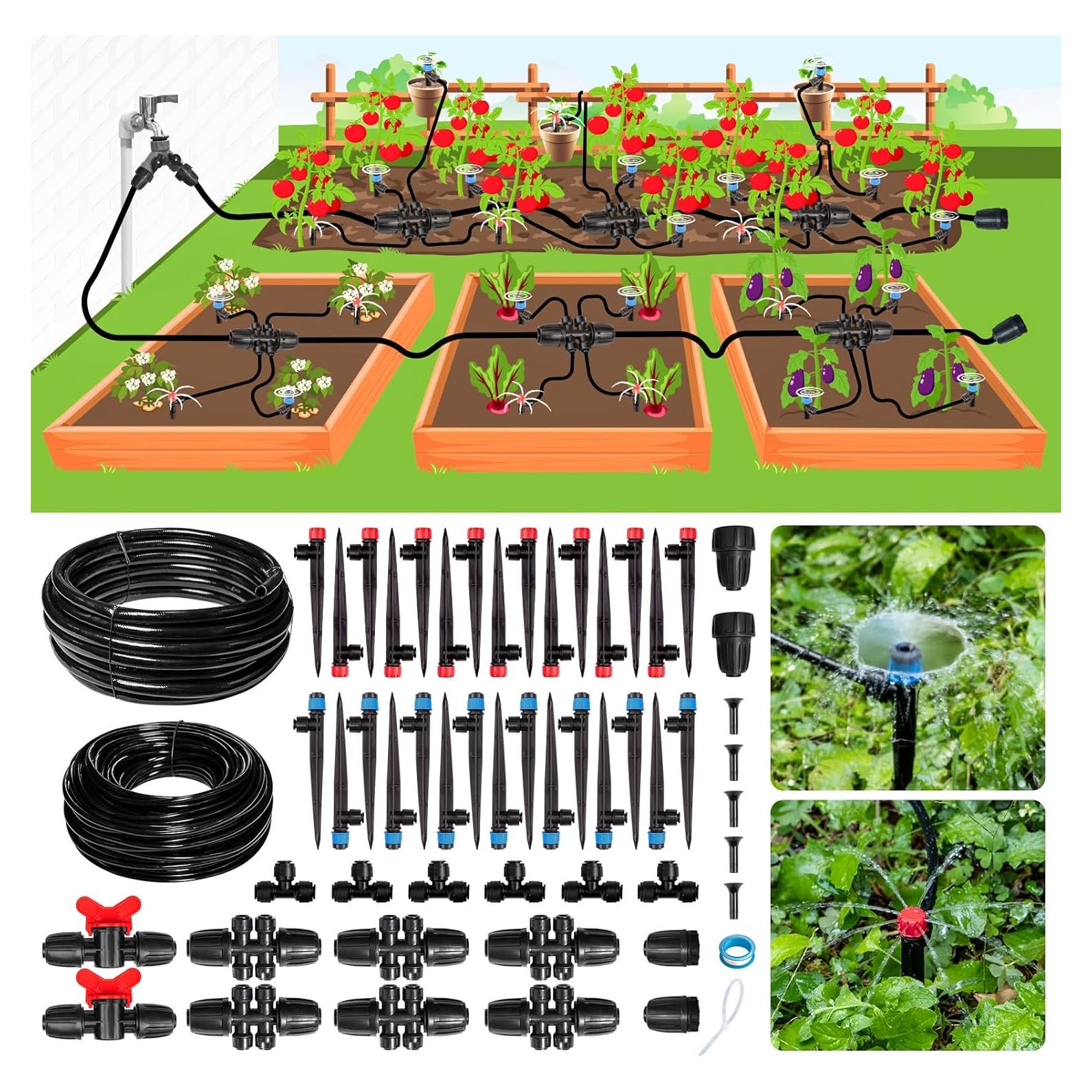Kit de Riego por Goteo Maotong 240FT con Conexión Rápida