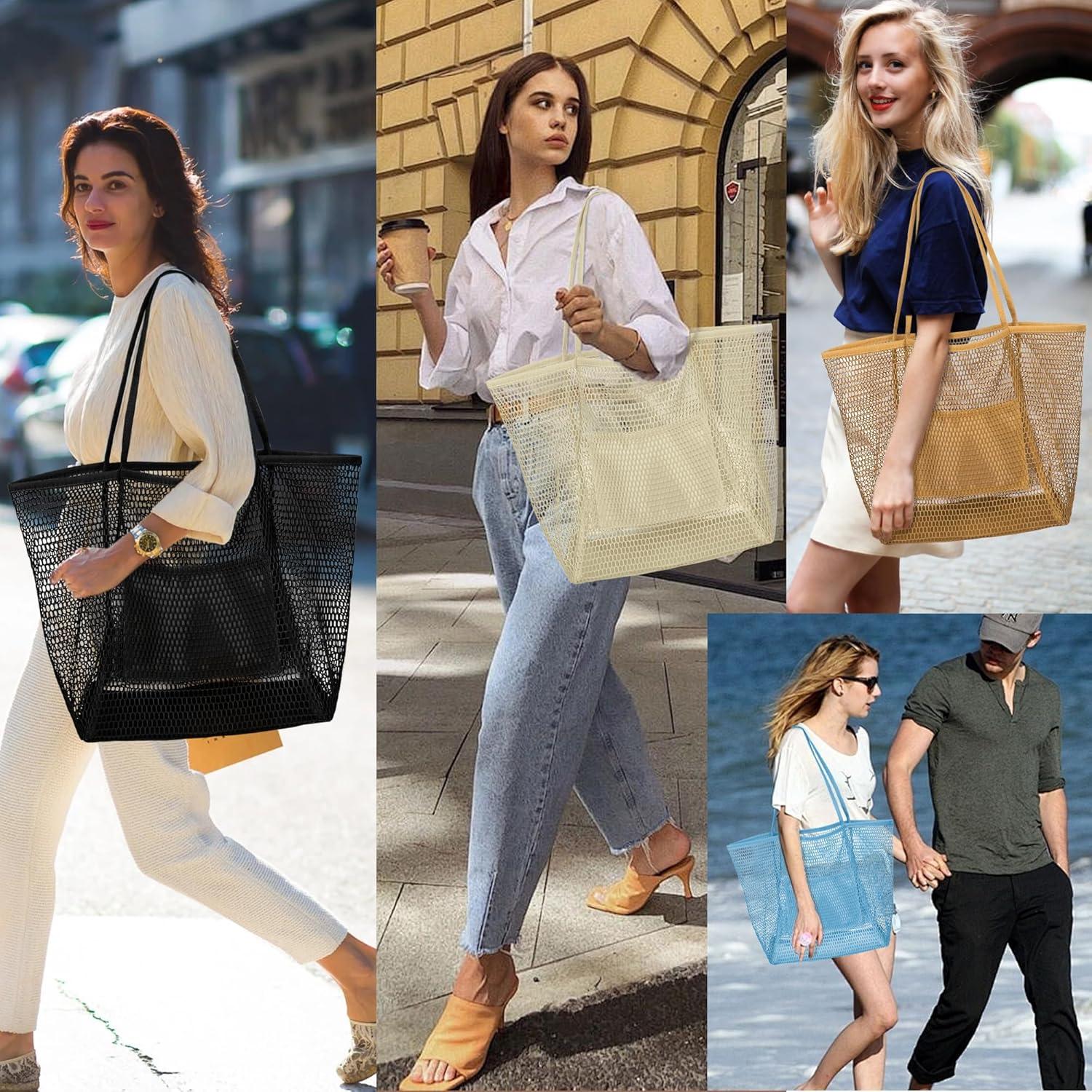 Bolsa de Playa de Malla VOROLO para Mujeres 50.8x39.9cm