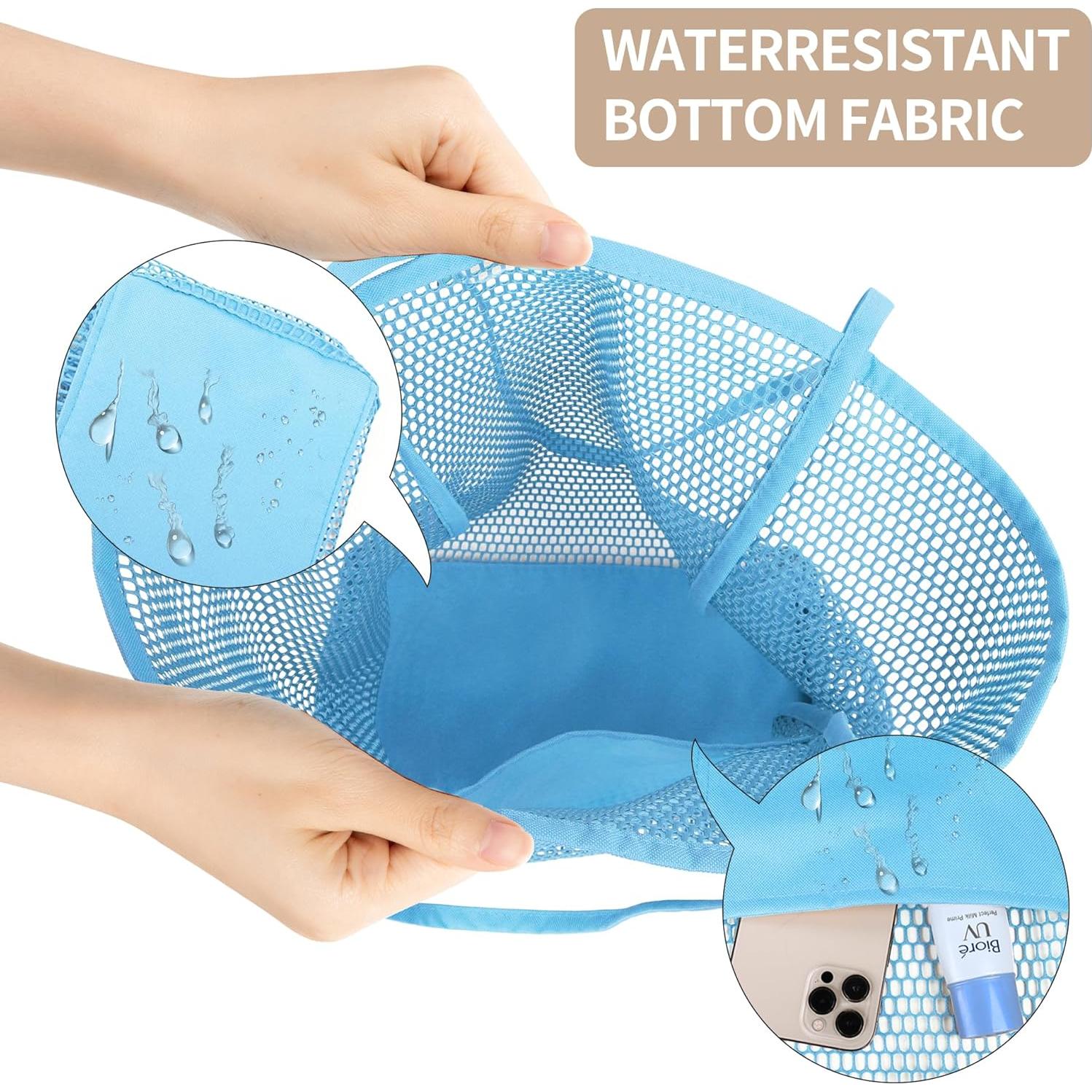 Bolsa de Playa de Malla VOROLO para Mujeres - Azul Cielo