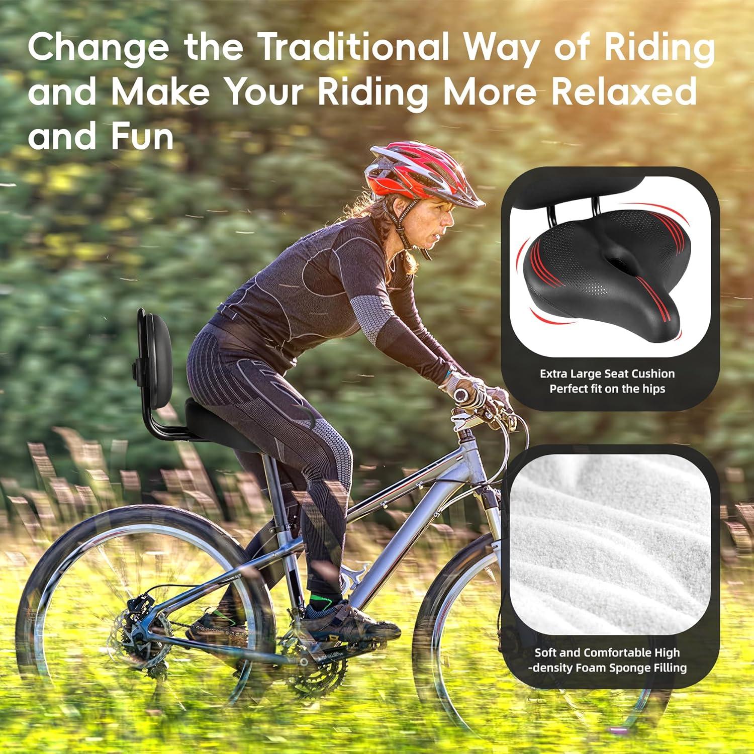 Cojín de Asiento Sobredimensionado COOLWUFAN para Bicicleta