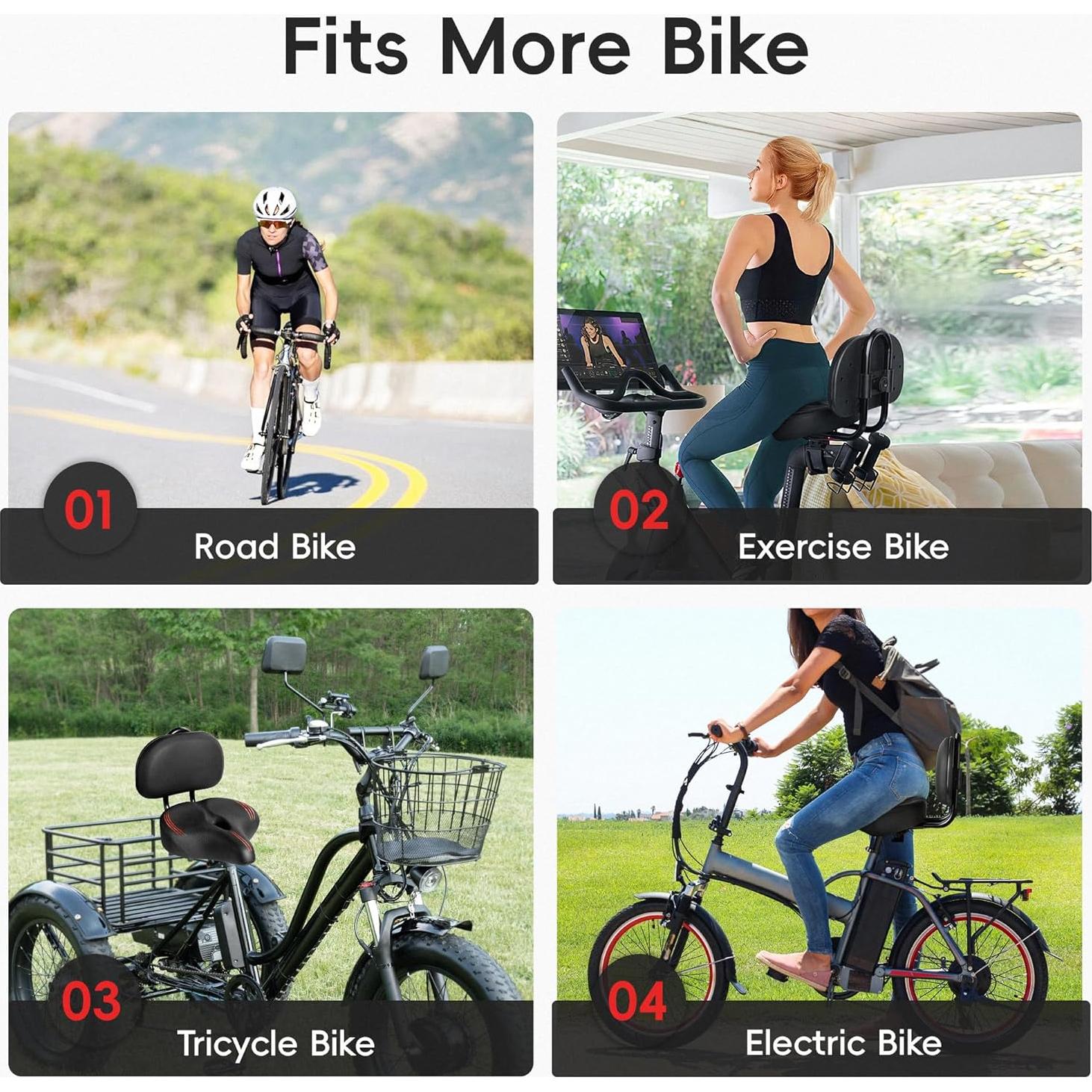 Cojín de Asiento Sobredimensionado COOLWUFAN para Bicicleta