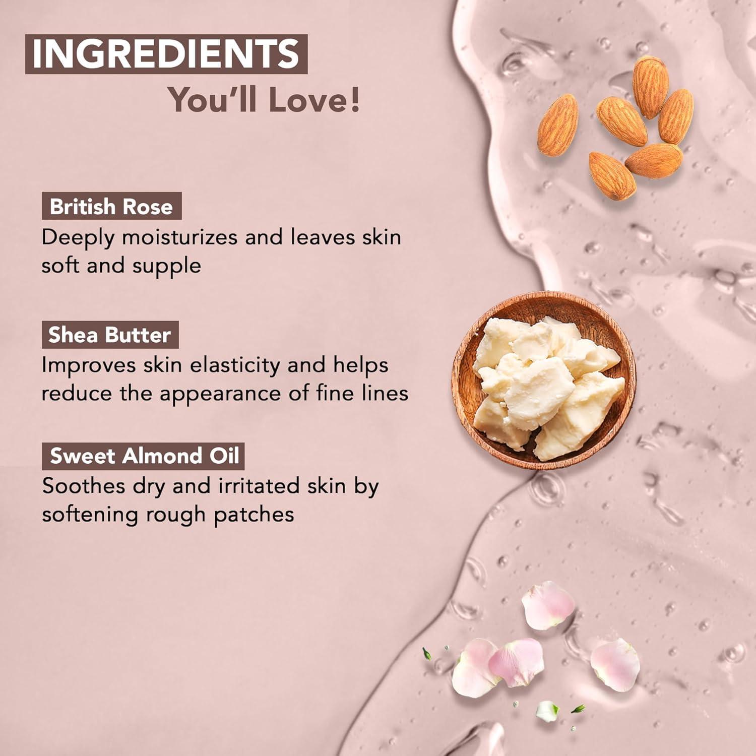 Gel de Ducha Botanic Hearth 473 ml Rosa Británica y Almendra