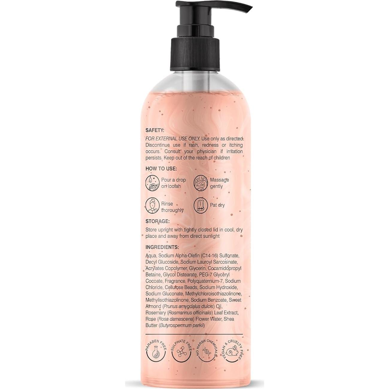 Gel de Ducha Botanic Hearth 473 ml Rosa Británica y Almendra