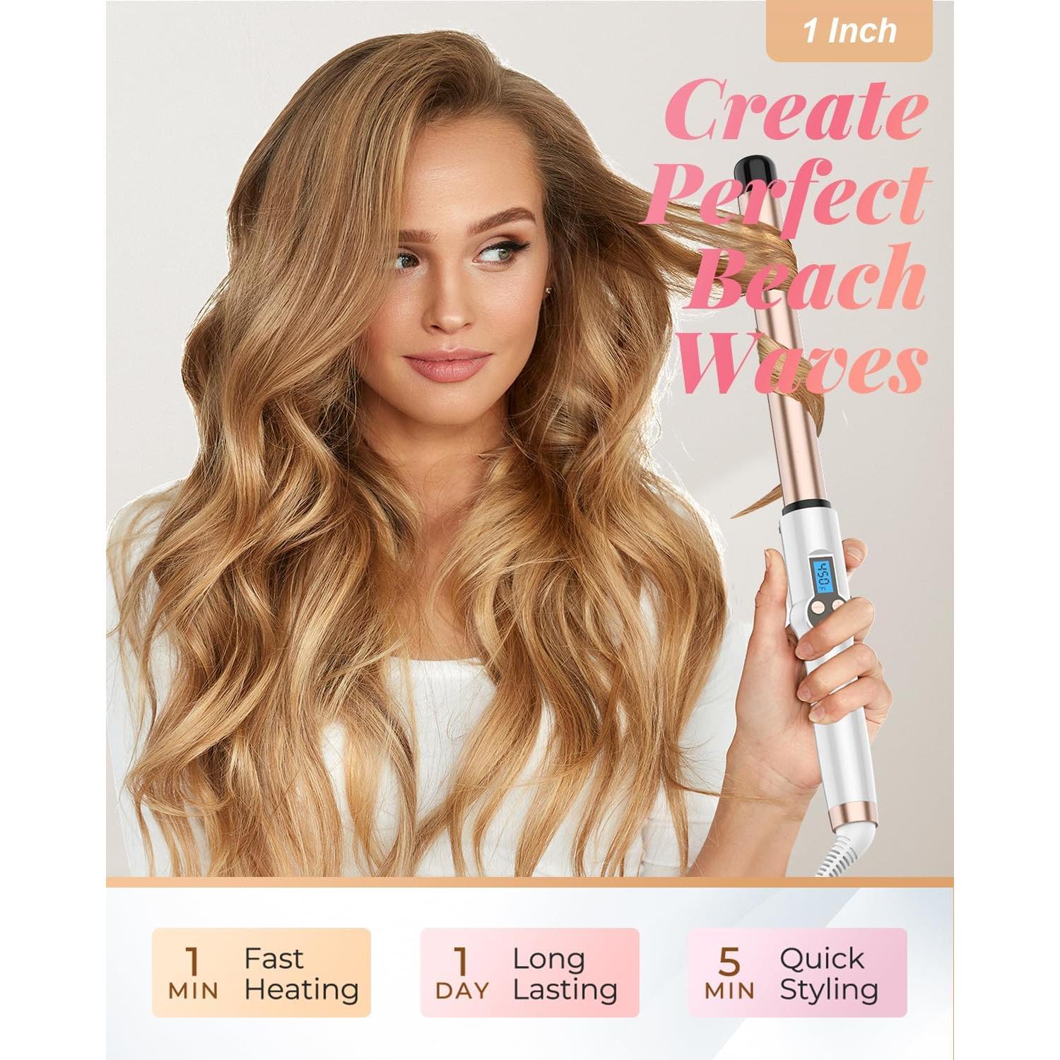 Rizador de Cabello Profesional Hoson 1" Cerámica Doble Voltaje