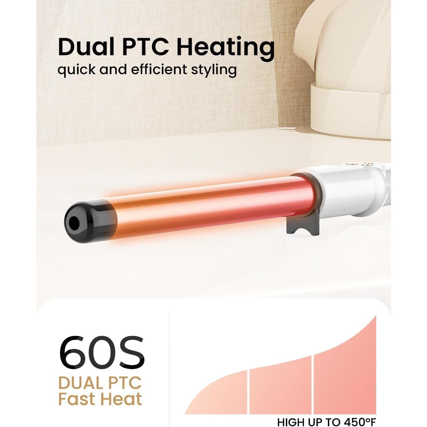 Rizador de Cabello Profesional Hoson 1" Cerámica Doble Voltaje