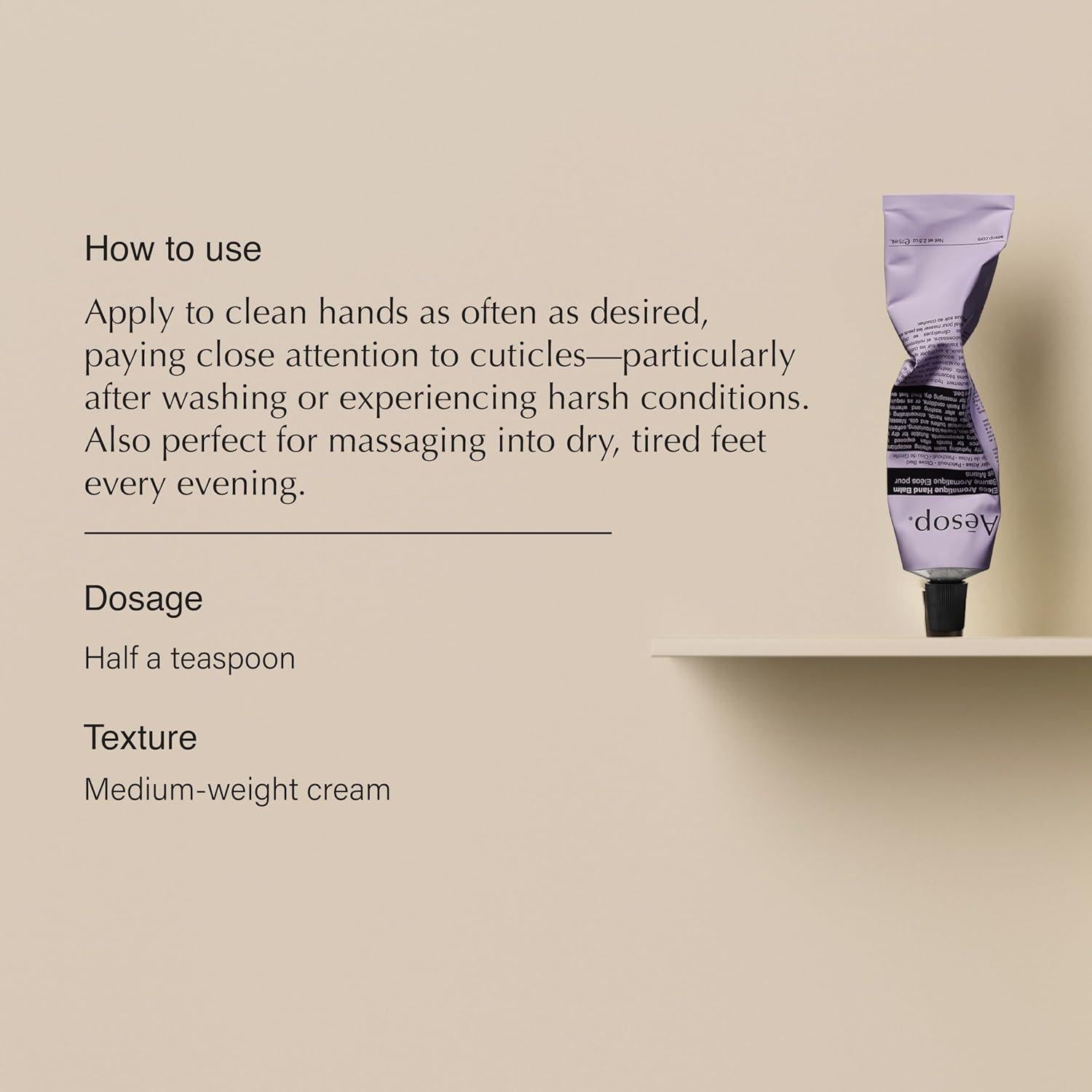 Bálsamo para Manos Aesop Eleos 68 g | Manteca de Karité y Coco