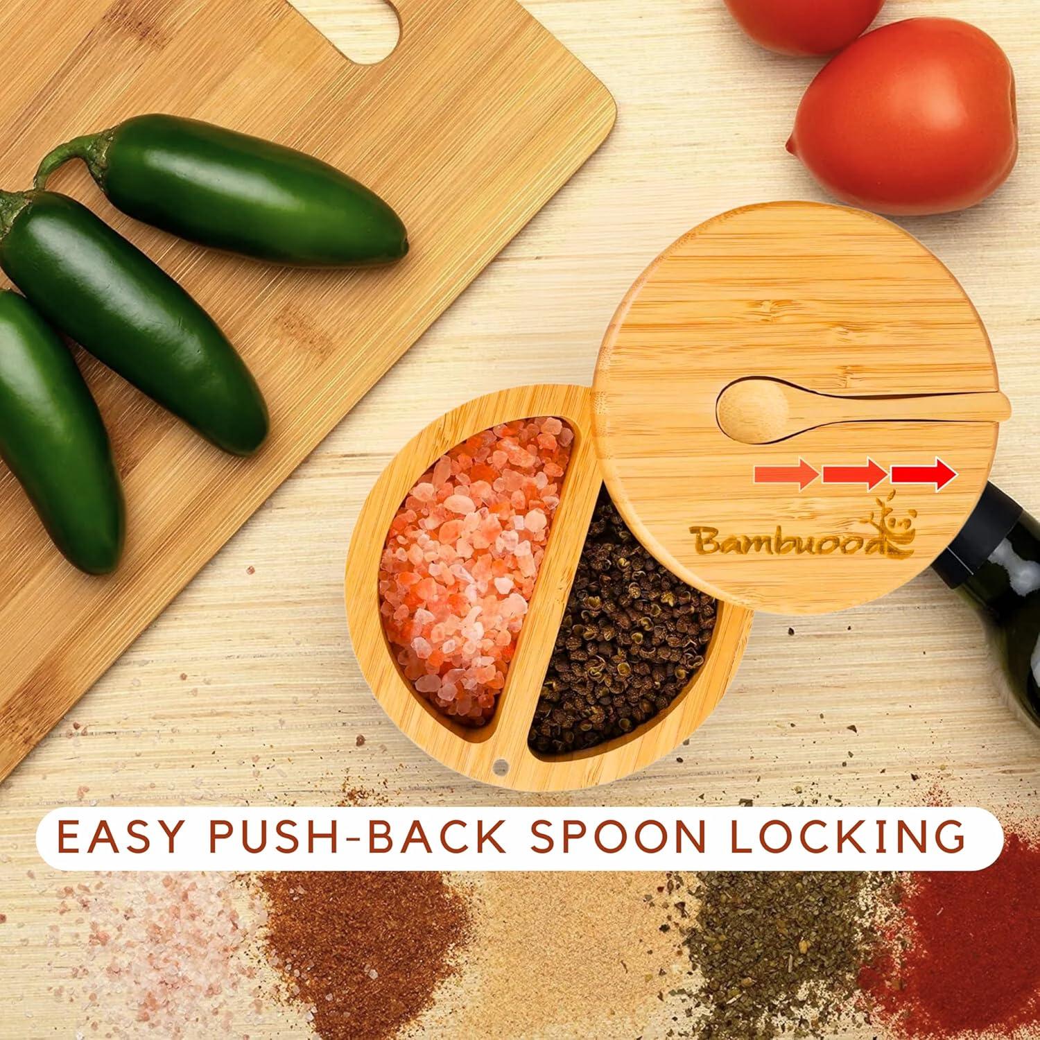 Cajón de Sal de Bambú Bambuood 2 Compartimentos Hecho a Mano