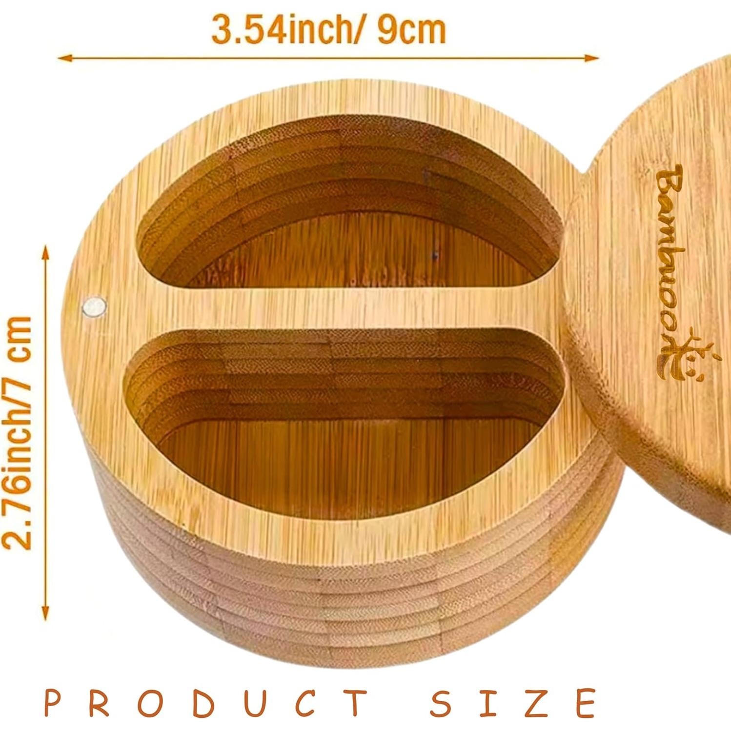 Cajón de Sal de Bambú Bambuood 2 Compartimentos Hecho a Mano