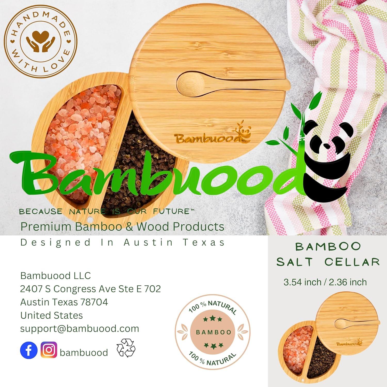 Cajón de Sal de Bambú Bambuood 2 Compartimentos Hecho a Mano