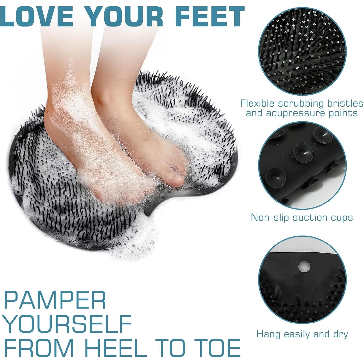 Alfombrilla Exfoliante para Pies SZZYXD con Ventosas 25x15cm