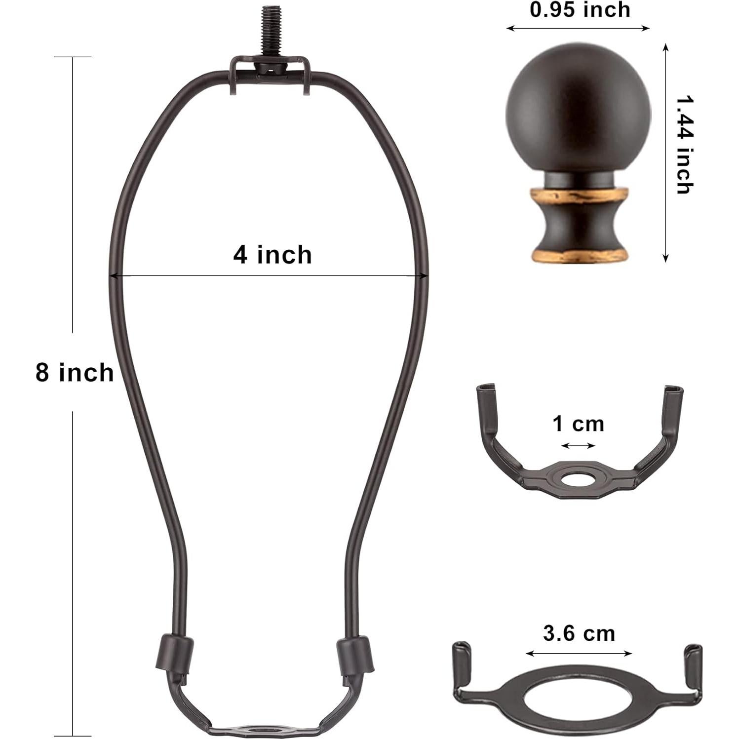 Juego de remates de lámpara Qc - 20,32 cm, 2 soportes