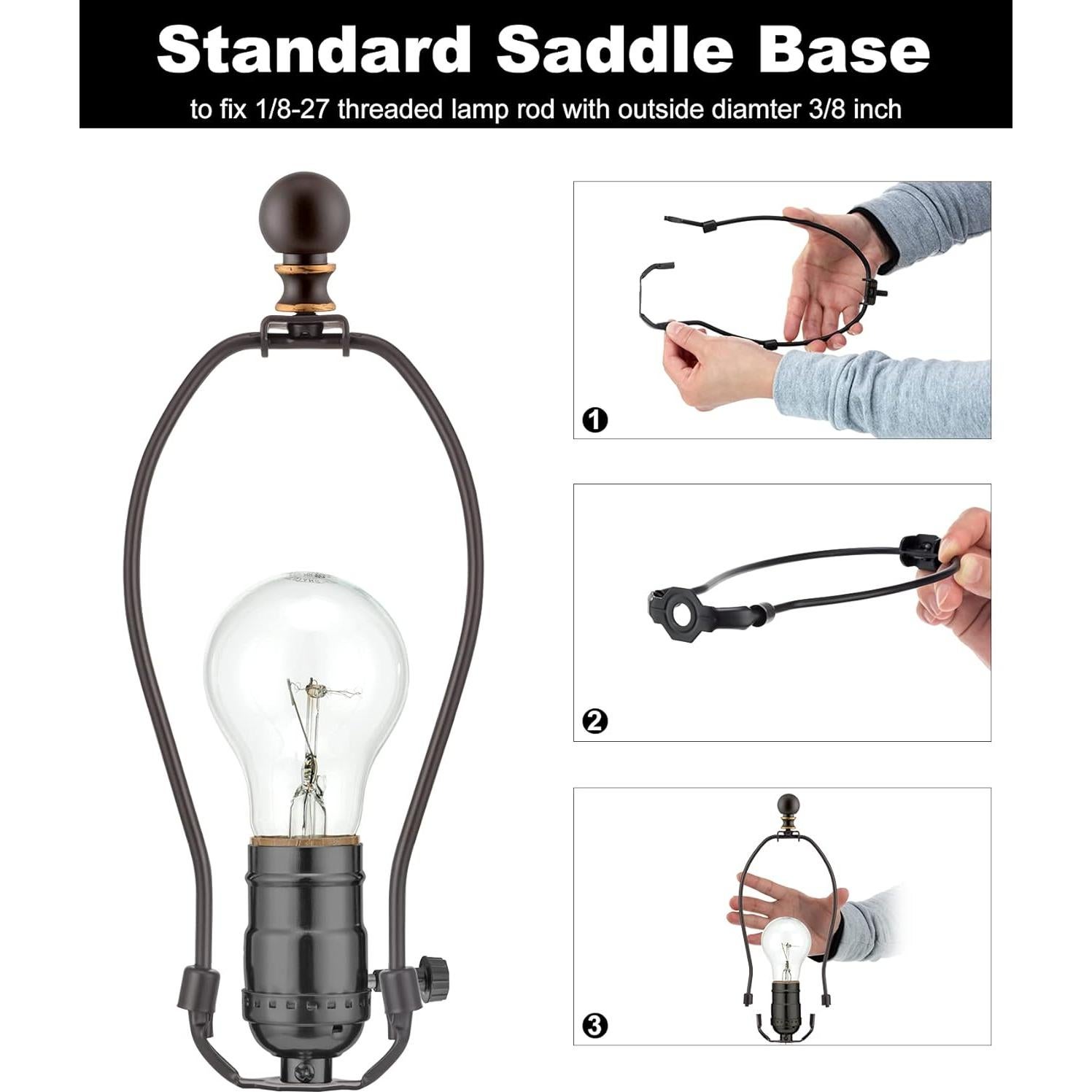 Juego de remates de lámpara Qc - 20,32 cm, 2 soportes