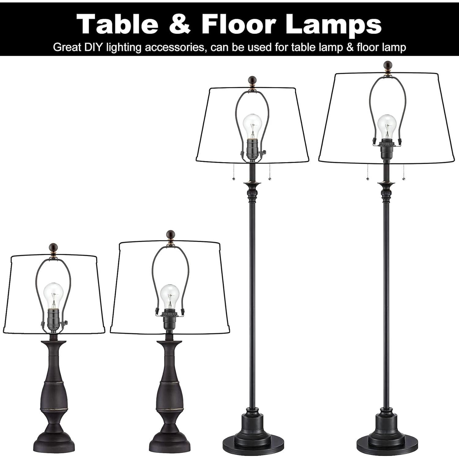 Juego de remates de lámpara Qc - 20,32 cm, 2 soportes