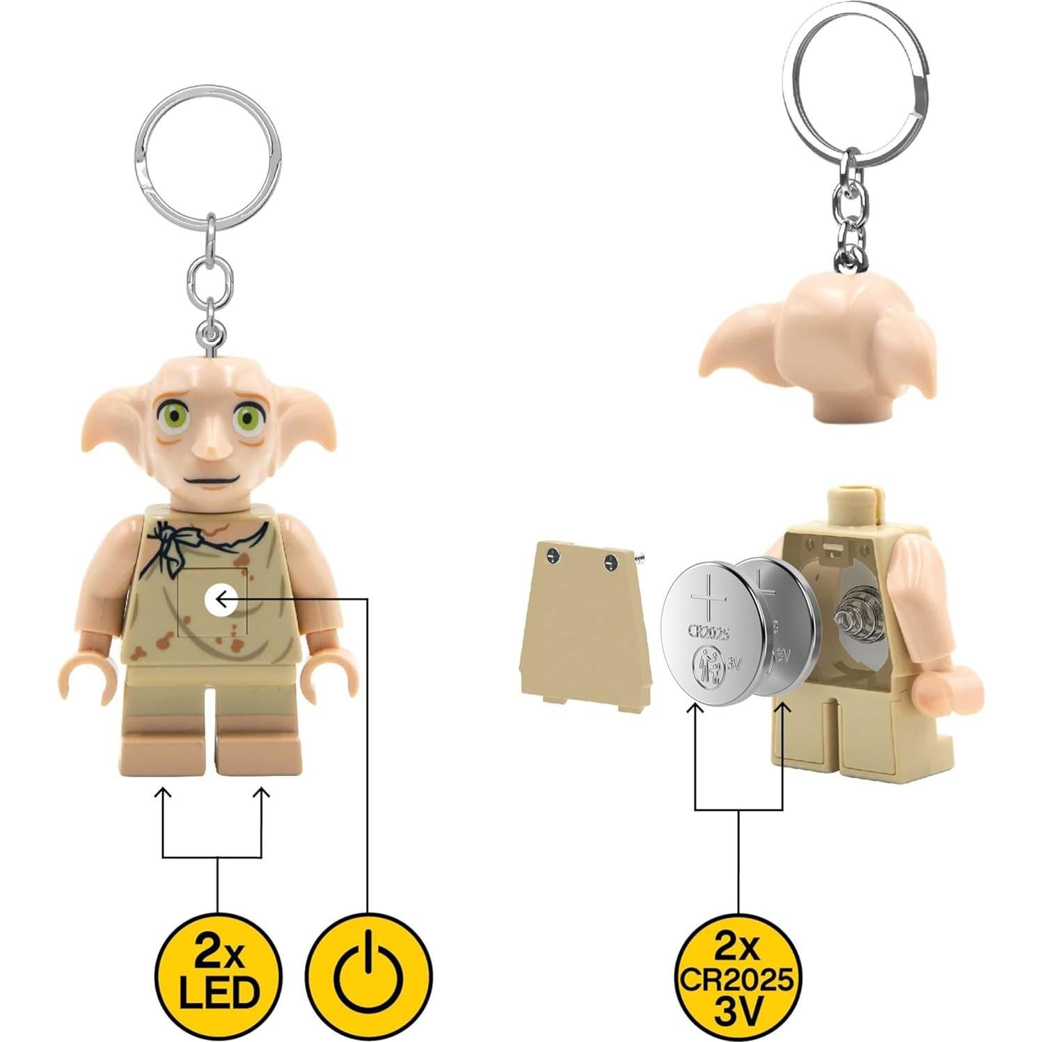 LEGO Harry Potter Llavero Luz Dobby 6.35 cm - Incluye Baterías