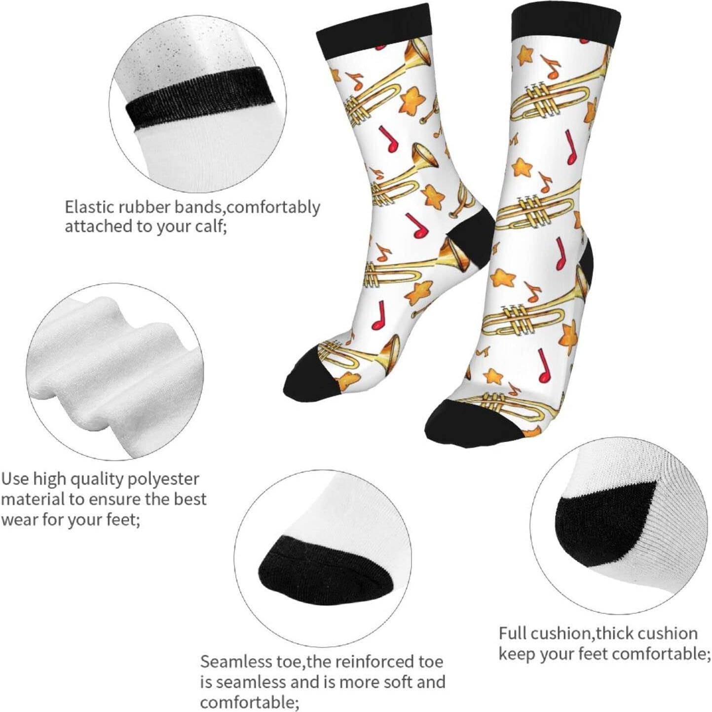 Calcetines Divertidos Sigouyinei Unisex Negros y Blancos