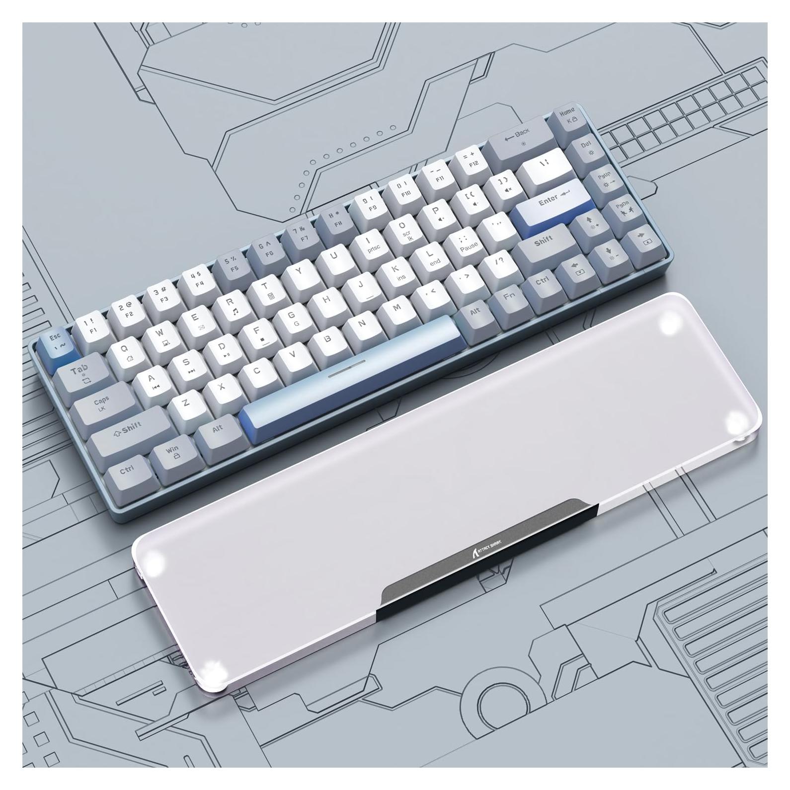 Reposamuñecas Ergonómico Acrílico ATTACK SHARK 41.91 cm Negro