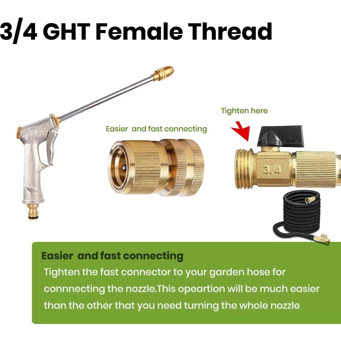 Boquilla de Manguera Ustope 24,89 cm Alta Presión Jardín