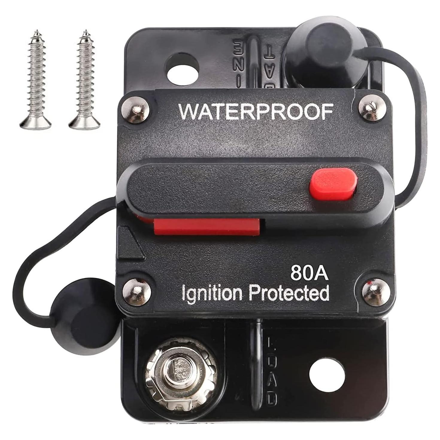 Disyuntor Manual 80A RED WOLF para Barco y ATV 12V-48V