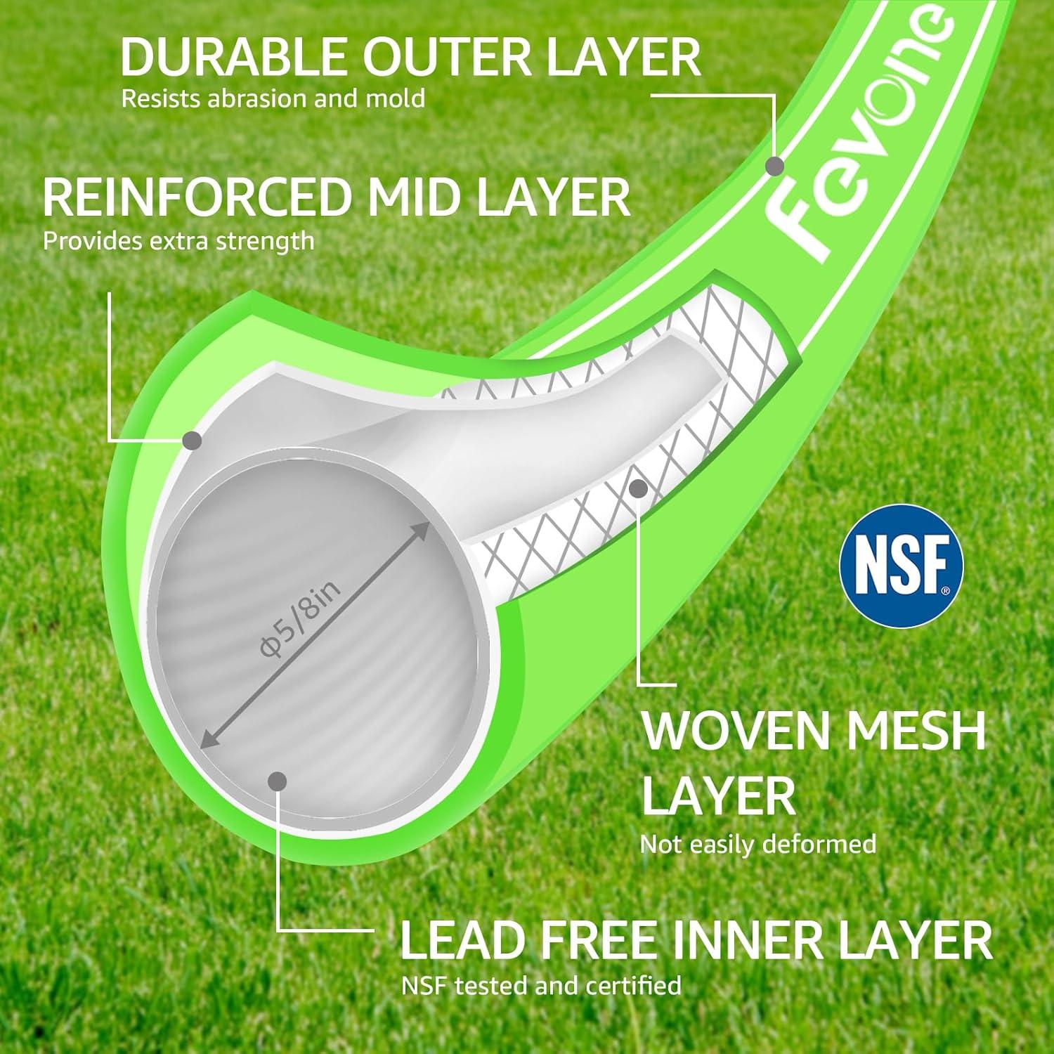 Manguera de Jardín FEVONE 30.48 m Resistente a Torceduras