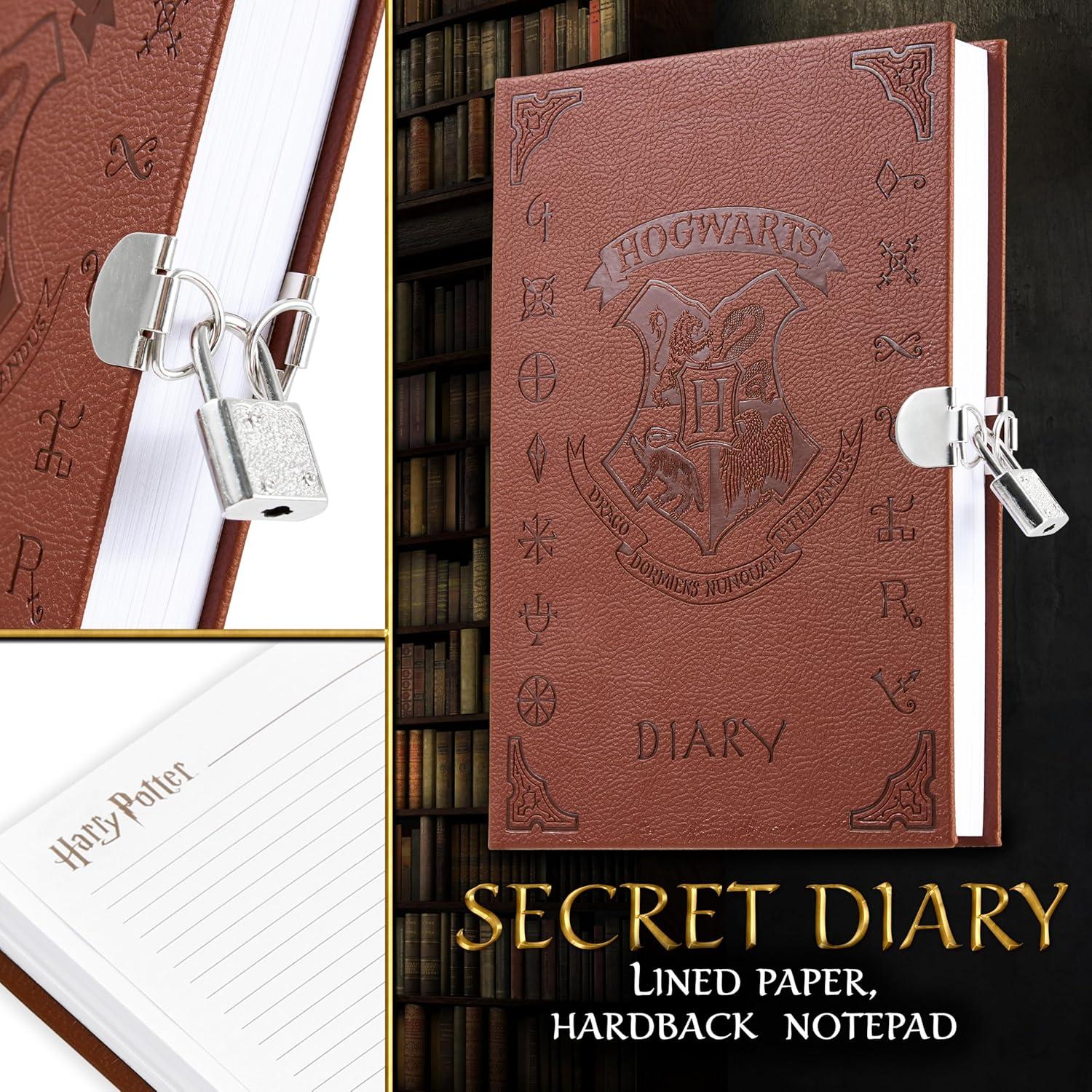 Diario Secreto Harry Potter Cerda con Cerradura y Tinta Invisible