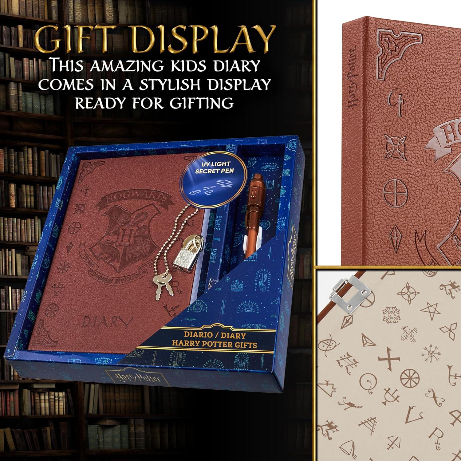 Diario Secreto Harry Potter Cerda con Cerradura y Tinta Invisible