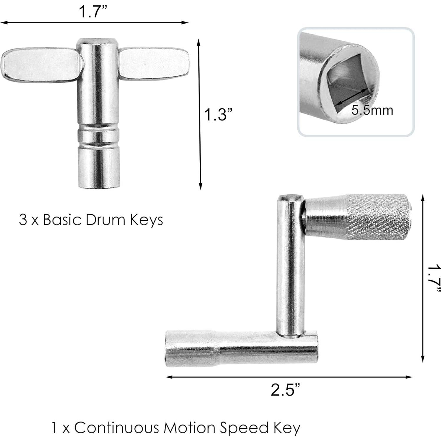 Llaves de Tambor Quacc 4 PCS con Llave de Velocidad