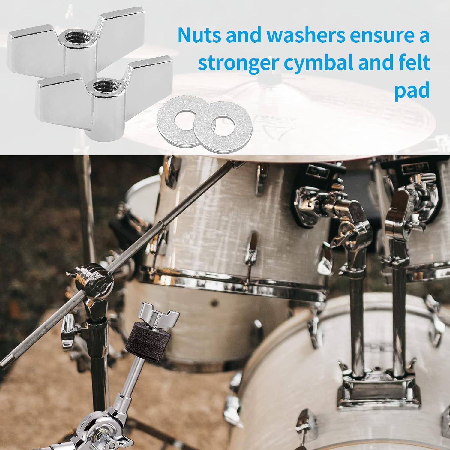 Biaungdo Set 12 Accesorios Reemplazo Platillos Batería Negro