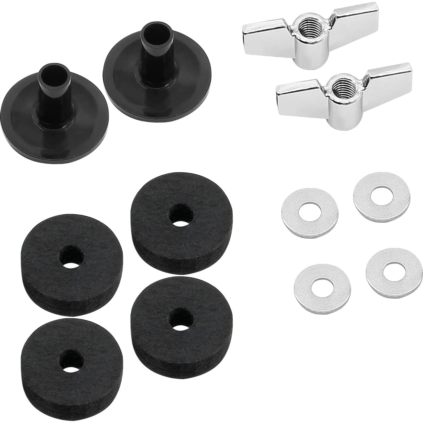 Biaungdo Set 12 Accesorios Reemplazo Platillos Batería Negro