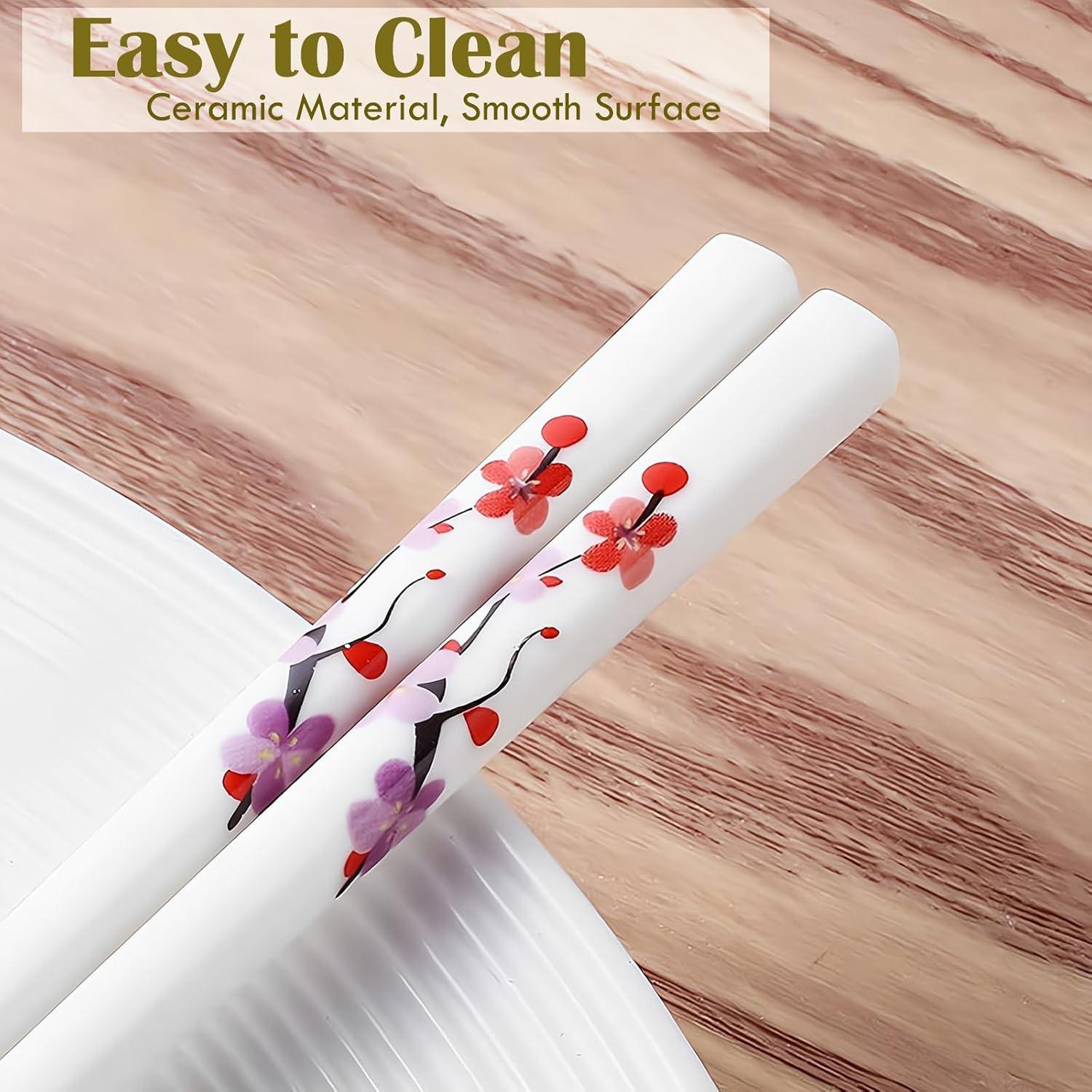 Juego de Palillos de Porcelana Reutilizables GTIEDIK 24 cm