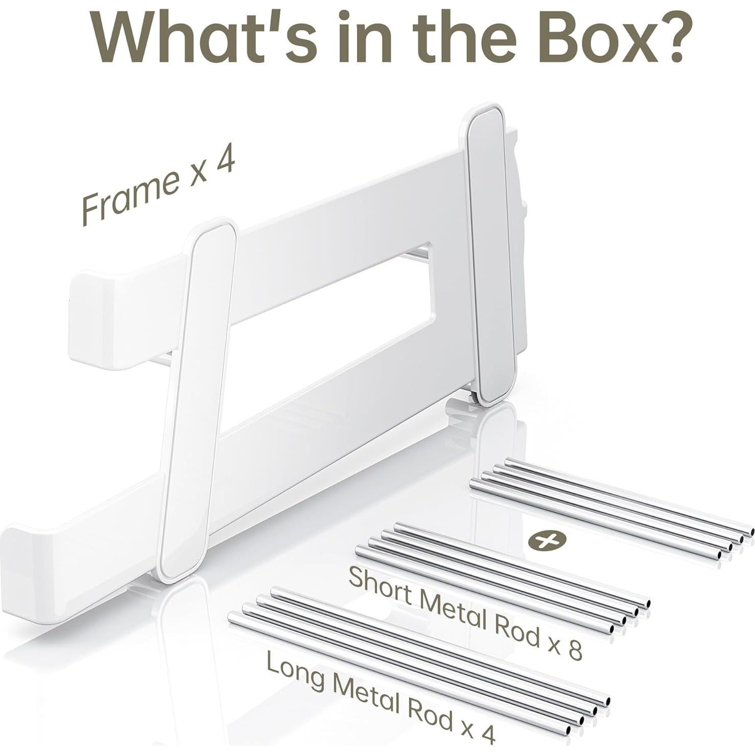 Organizador de Latas de Soda LAMU 2 Pack Blanco, Ajustable