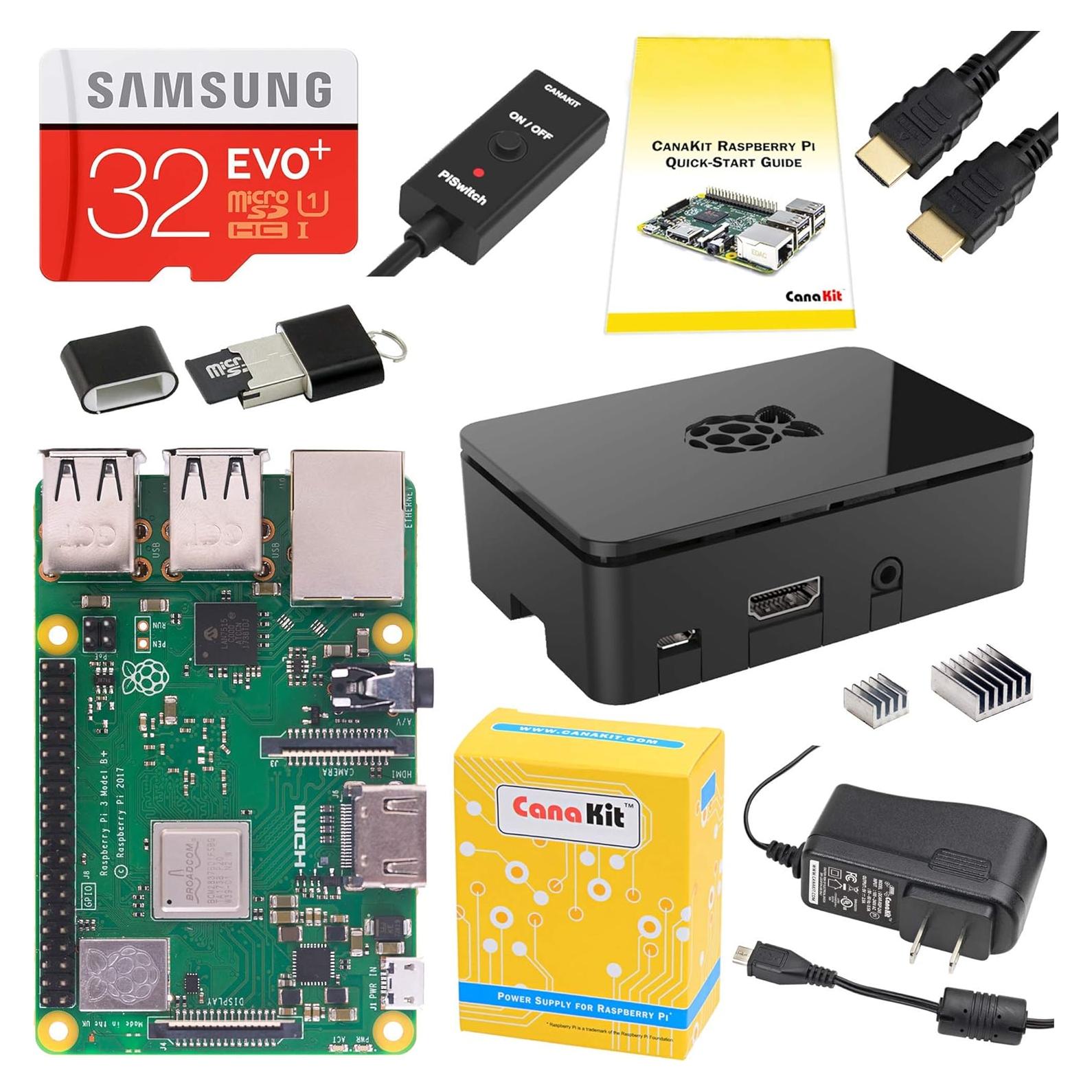 CanaKit Raspberry Pi 3 B+ Kit Inicio 32 GB Caja Premium